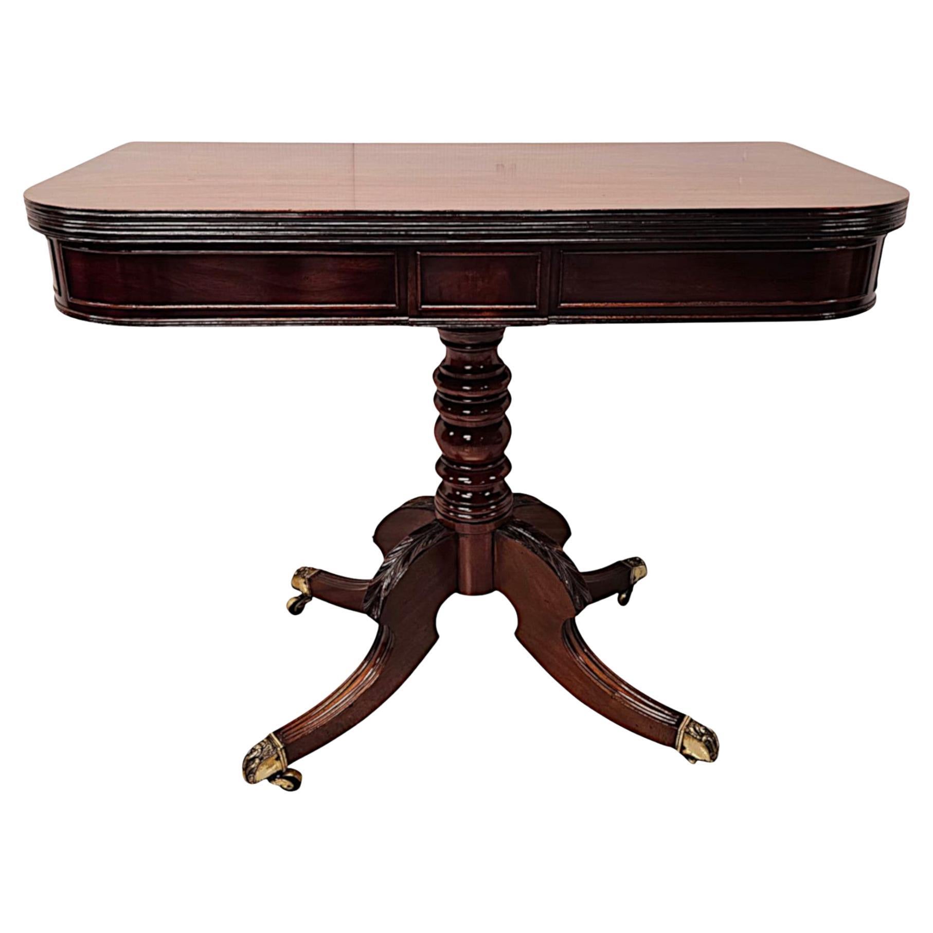 A Stunning Early 19th Century Regency Simple Design Turn Over Leaf Tea Table For Sale