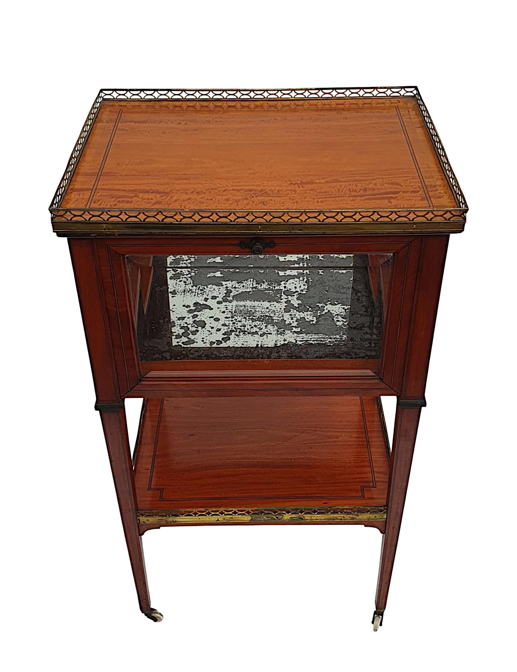 English Stunning Edwardian Inlaid Drinks Table For Sale