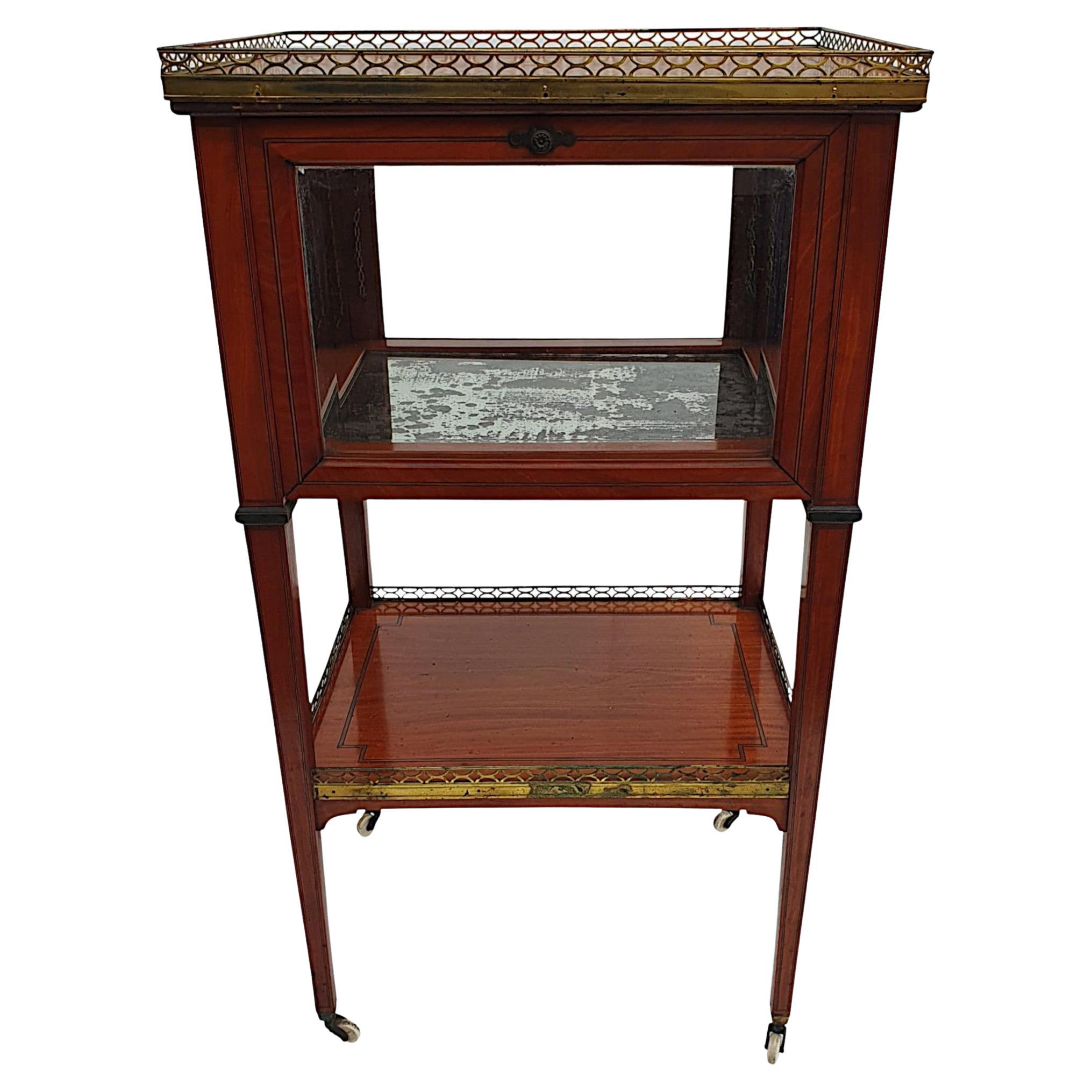 Stunning Edwardian Inlaid Drinks Table For Sale