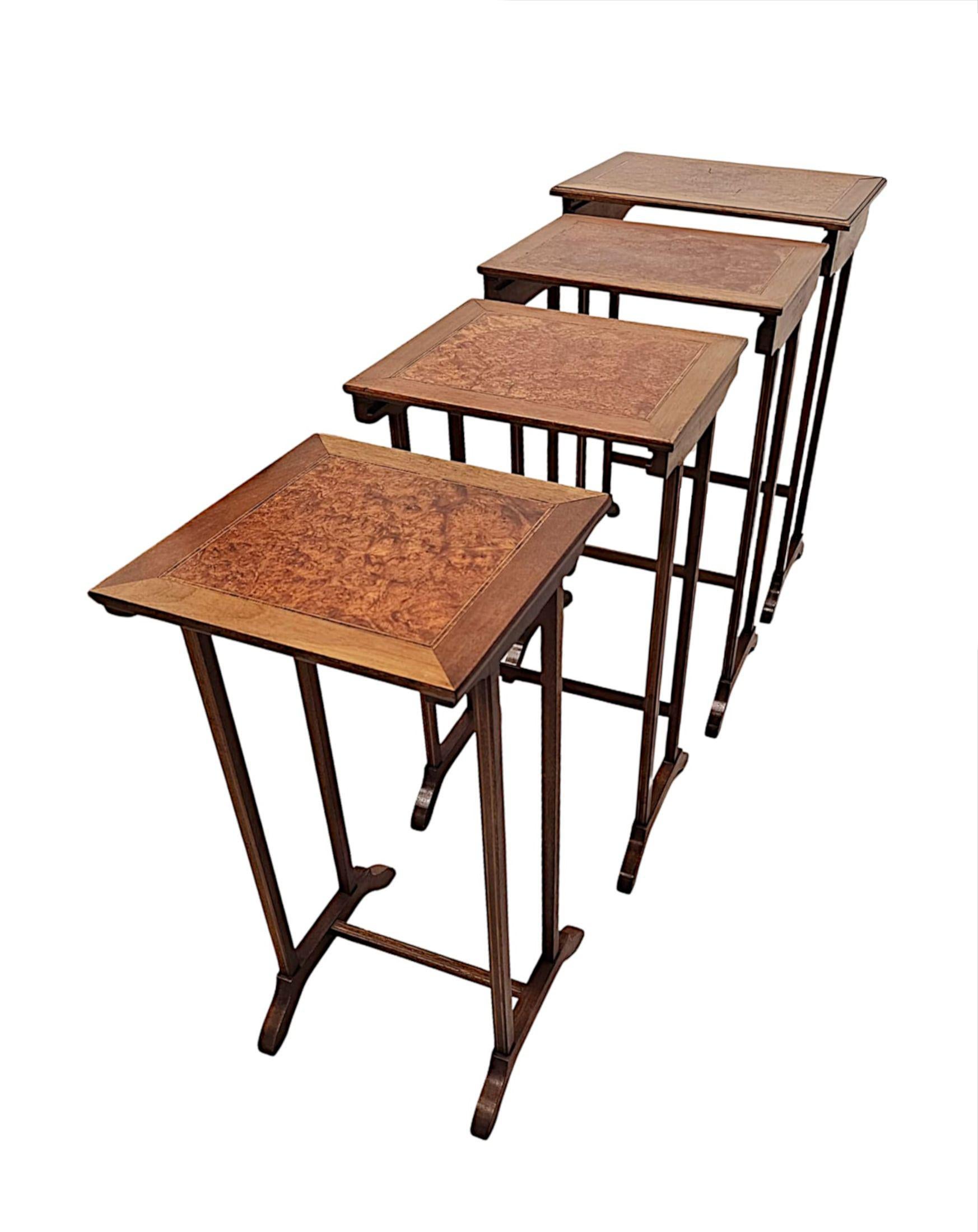 Superbe ensemble de quatre tables en marqueterie de l'époque édouardienne Bon état - En vente à Dublin, IE