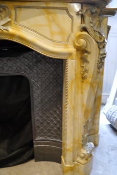 Stunning French Sienna Marble Mantelpiece with Ormolu