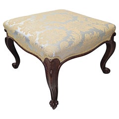 A Stunning Fully Restored 19th Century Cabriole Leg Foot Stool