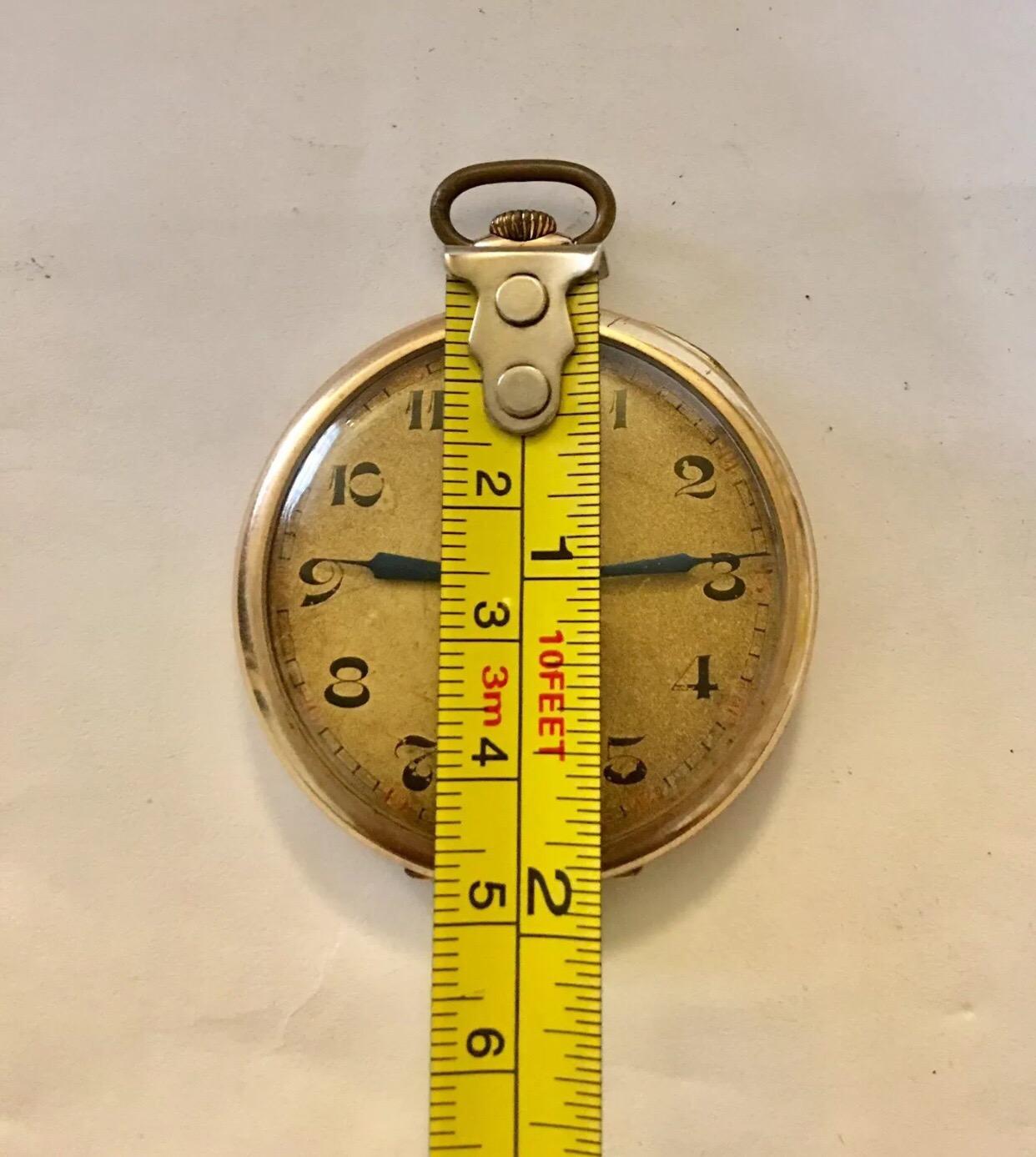 Stunning Gold-Plated Cyma Dress Pocket Watch For Sale 2