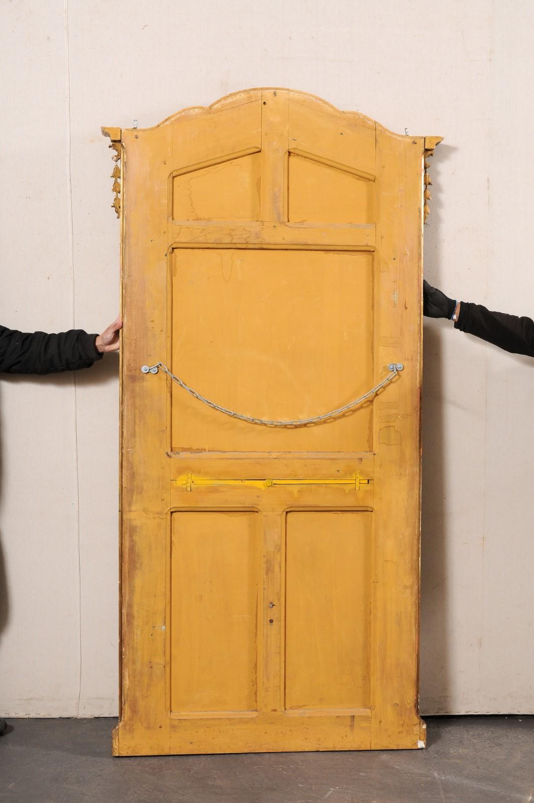 A Stunning Italian 7+ Ft Tall Mirror w/Carved Neoclassic Floral Bouquet, 19th C. 7