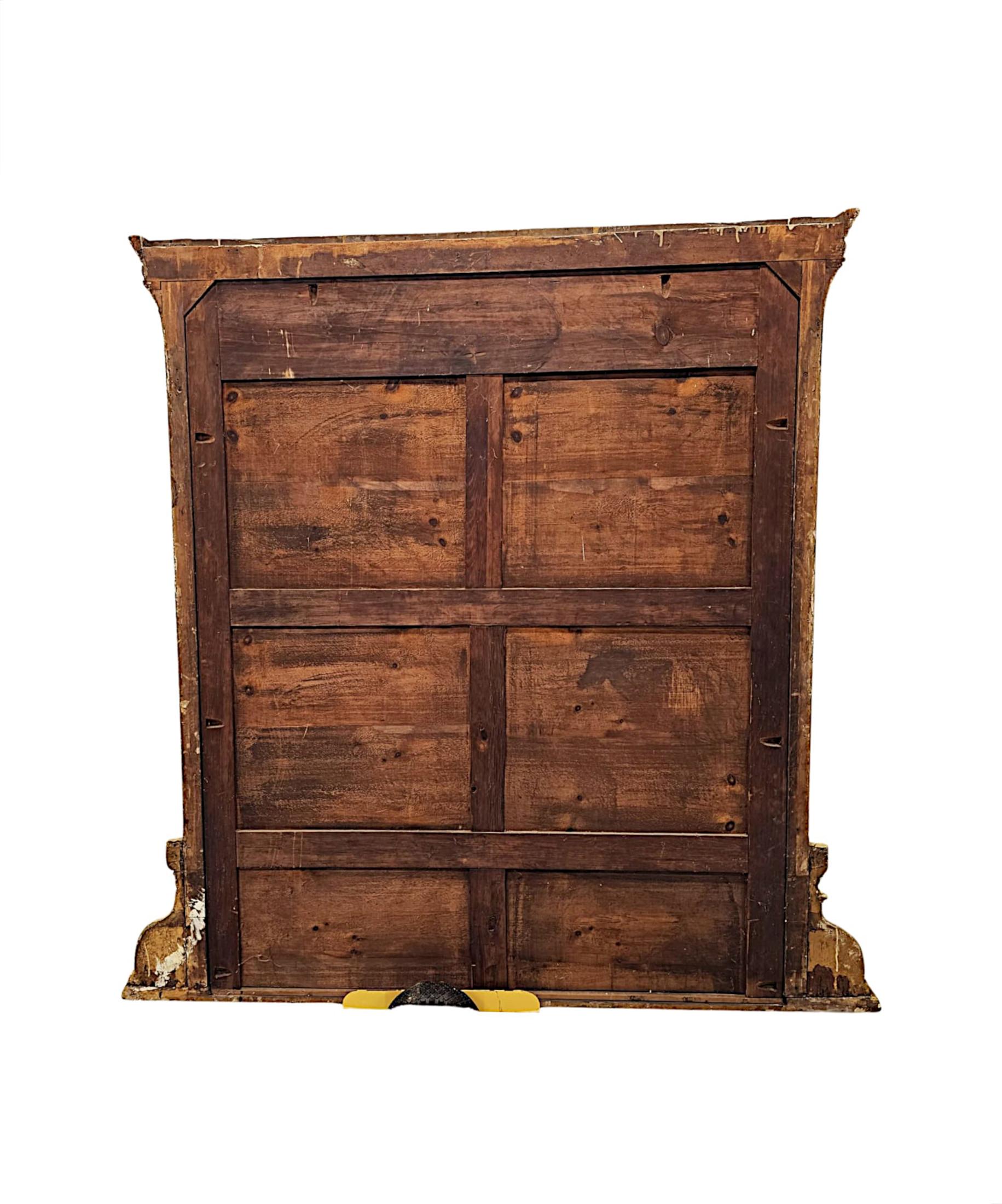 Uno splendido grande specchio in legno dorato del XIX secolo in vendita 3