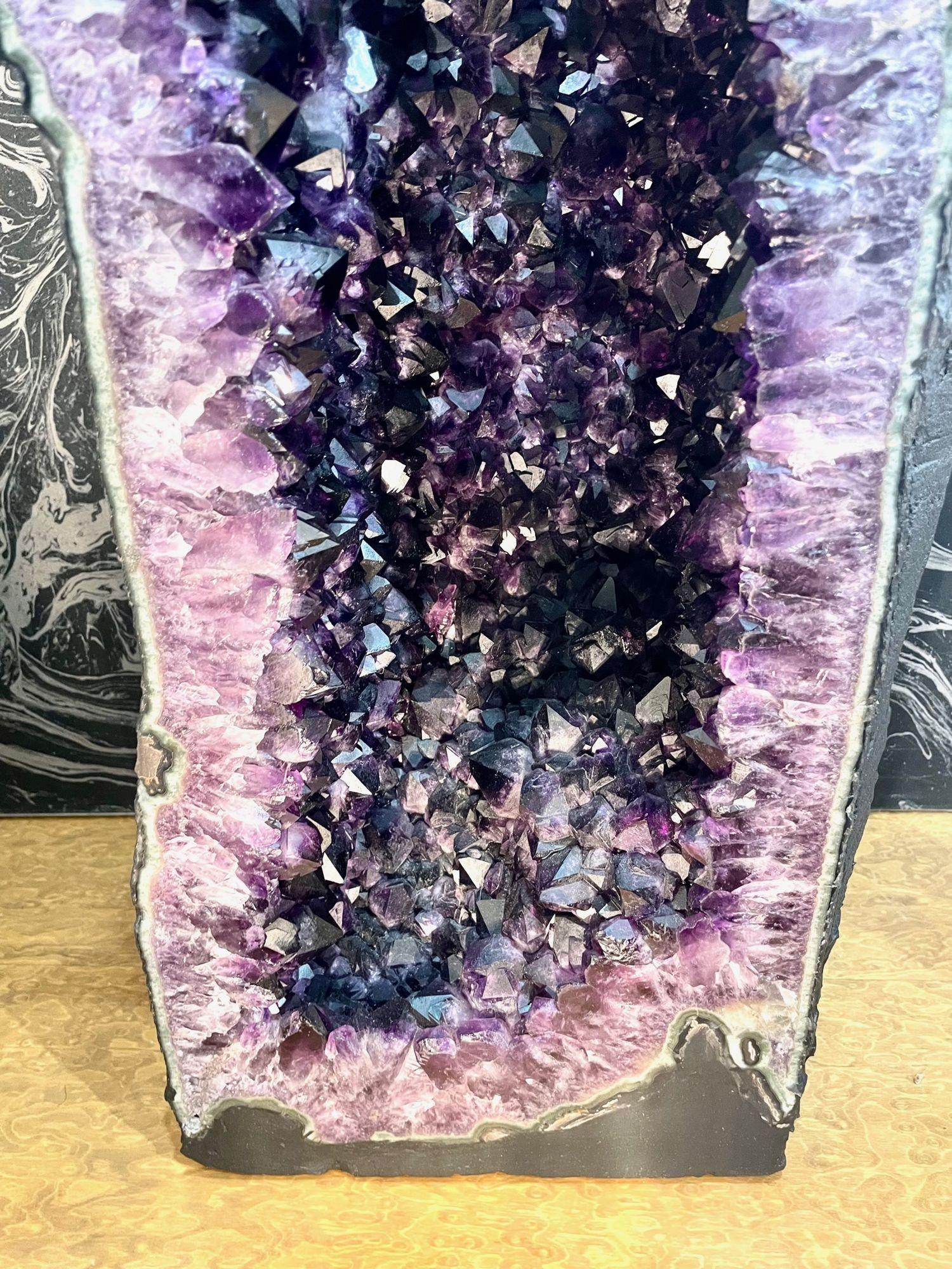 A stunning large high quality  Amethyst geode cave deep purple colour For Sale 4