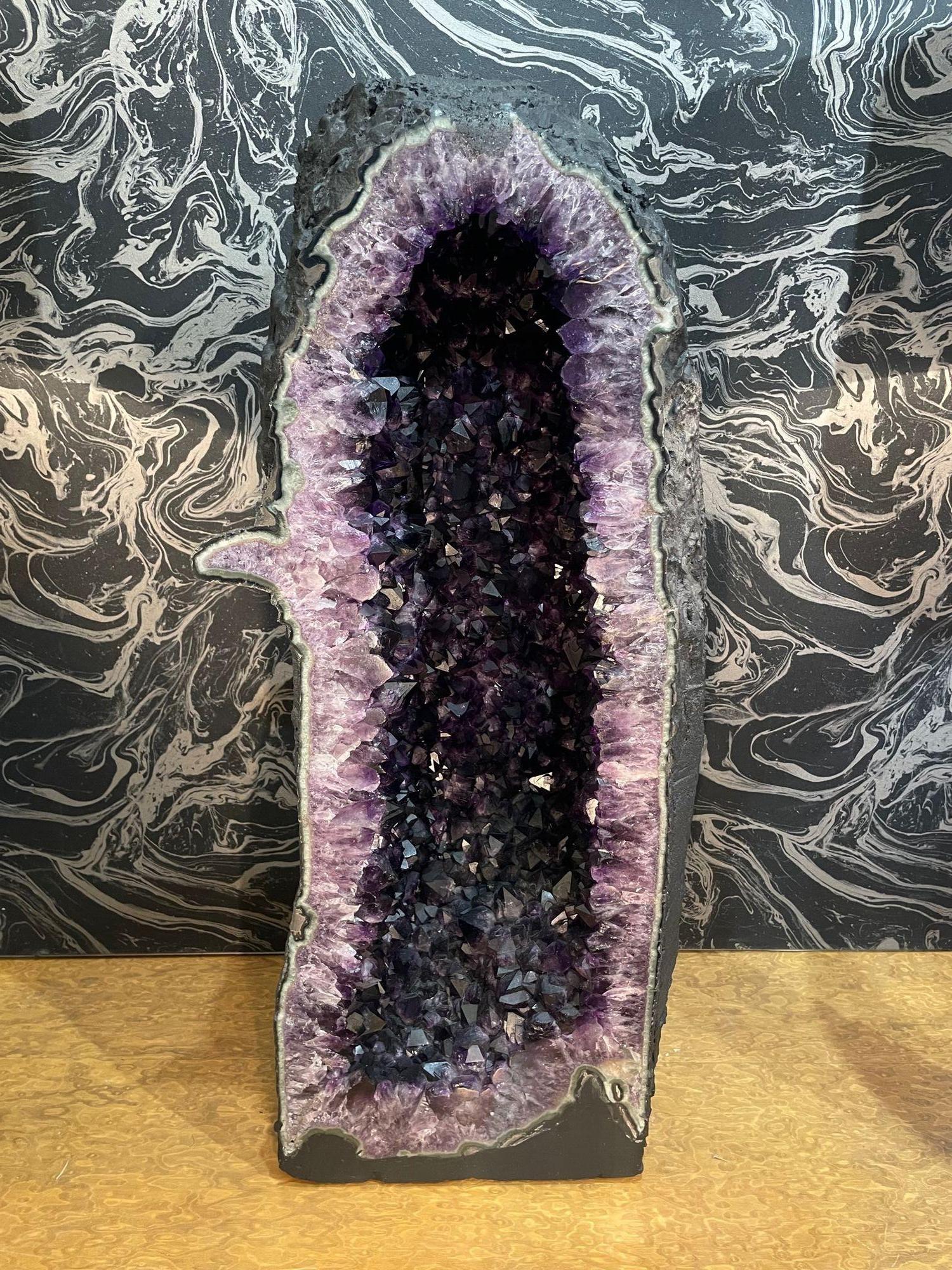 Other A stunning large high quality  Amethyst geode cave deep purple colour For Sale