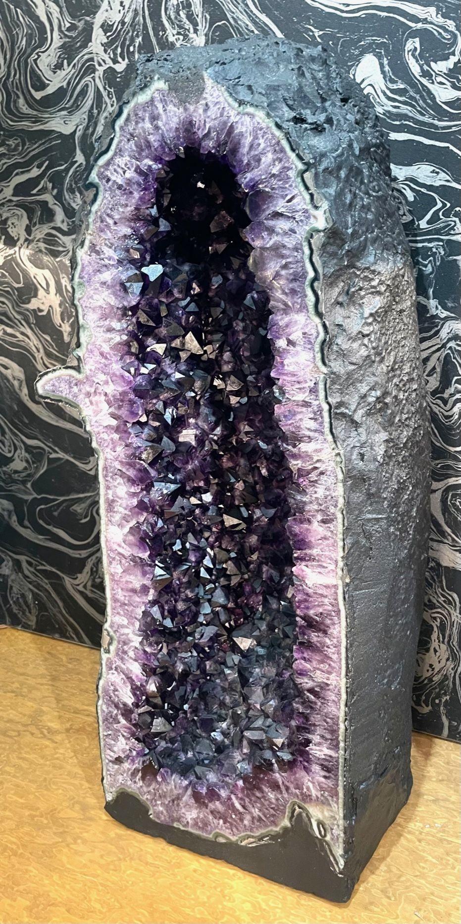 Uruguayan A stunning large high quality  Amethyst geode cave deep purple colour For Sale