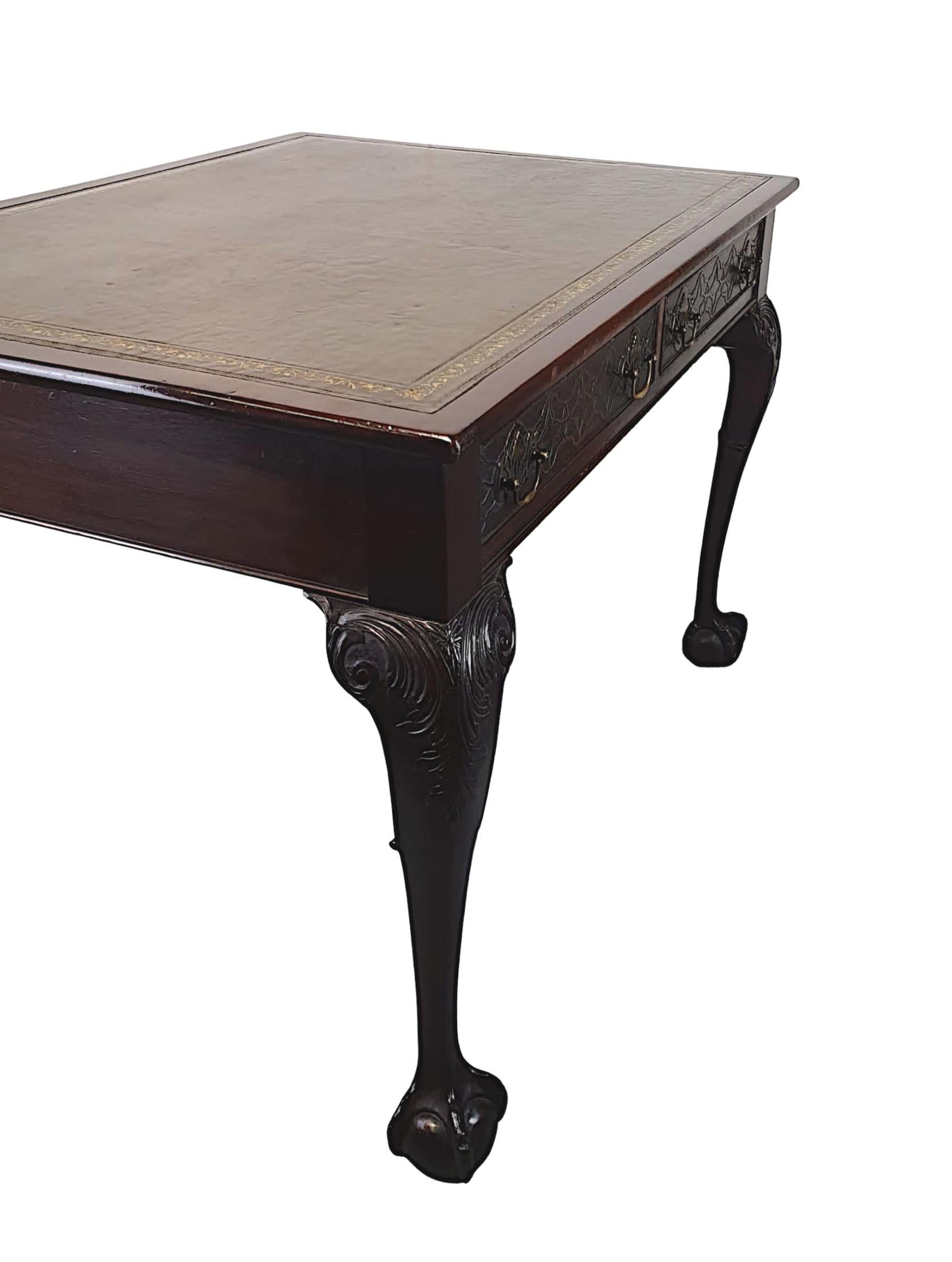 English Stunning Late 19th Century Desk in the Thomas Chippendale Manner For Sale