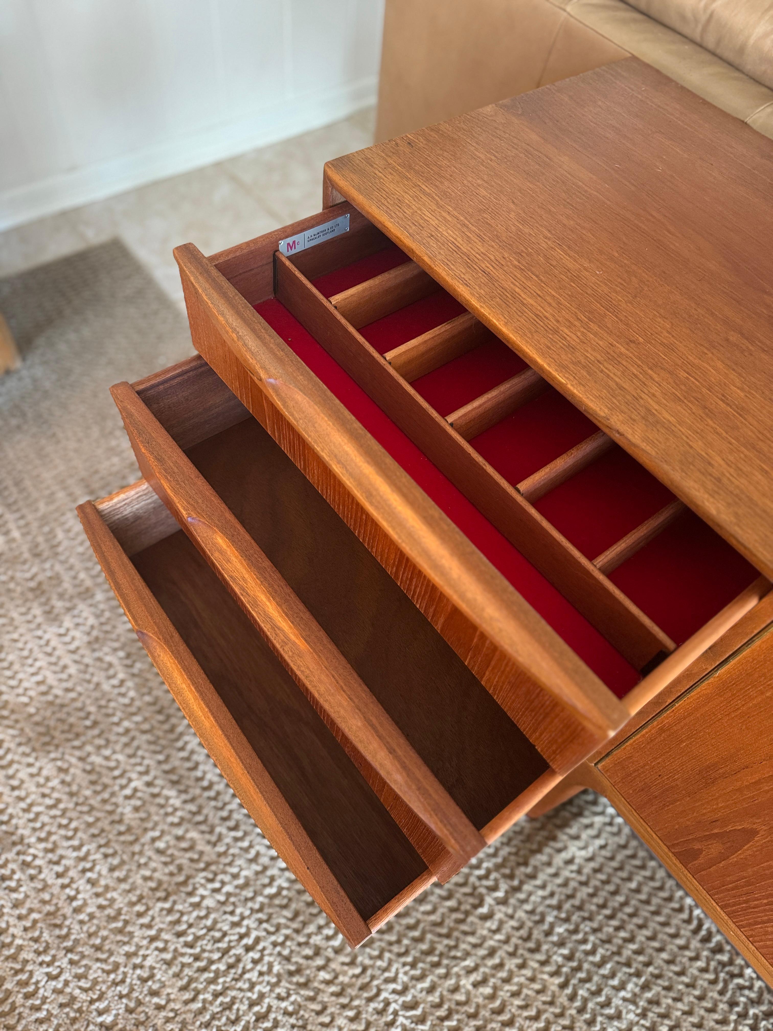 Teak A stunning mid century modern sideboard by Scottish furniture maker McIntosh For Sale