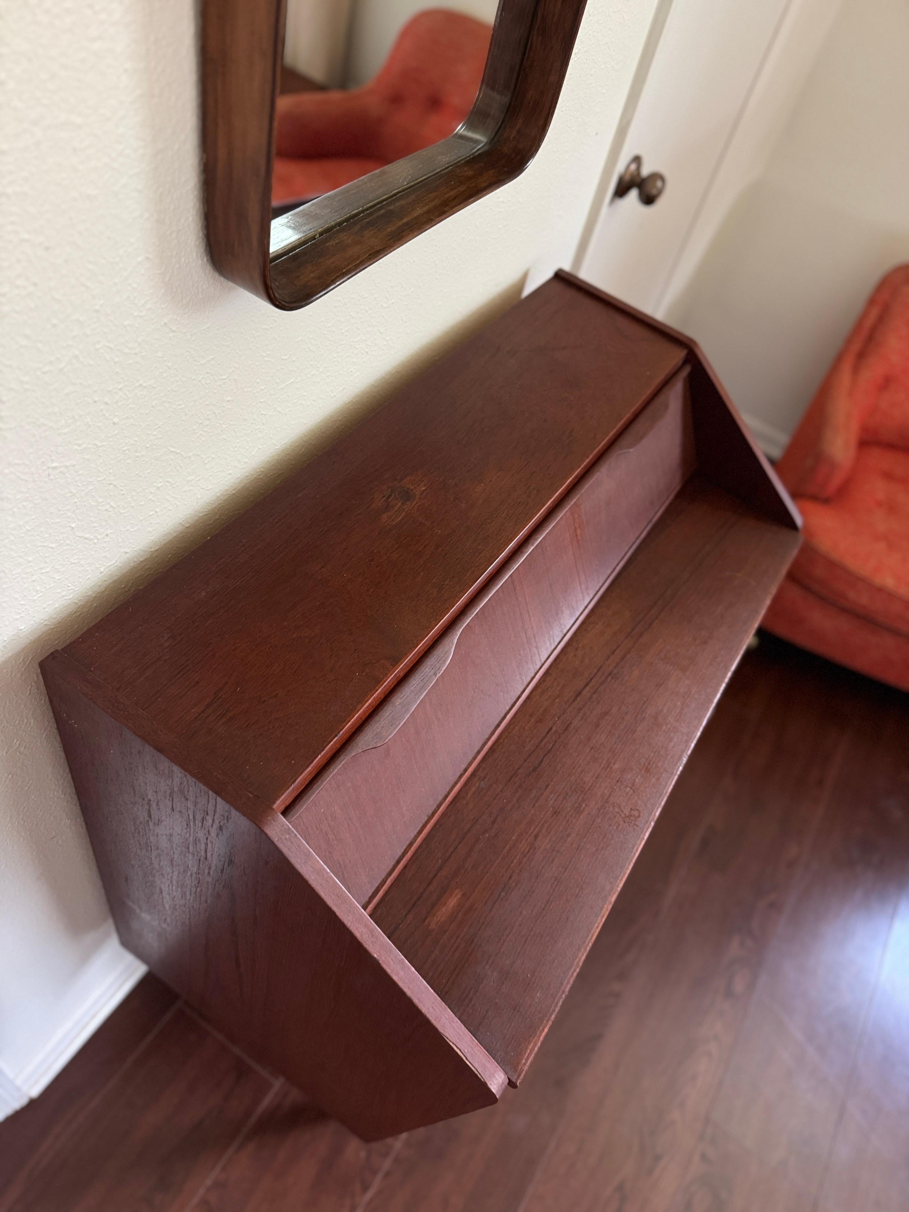Mid-Century Modern A stunning mid century modern teak secretary desk made in Denmark, circa 1960s For Sale