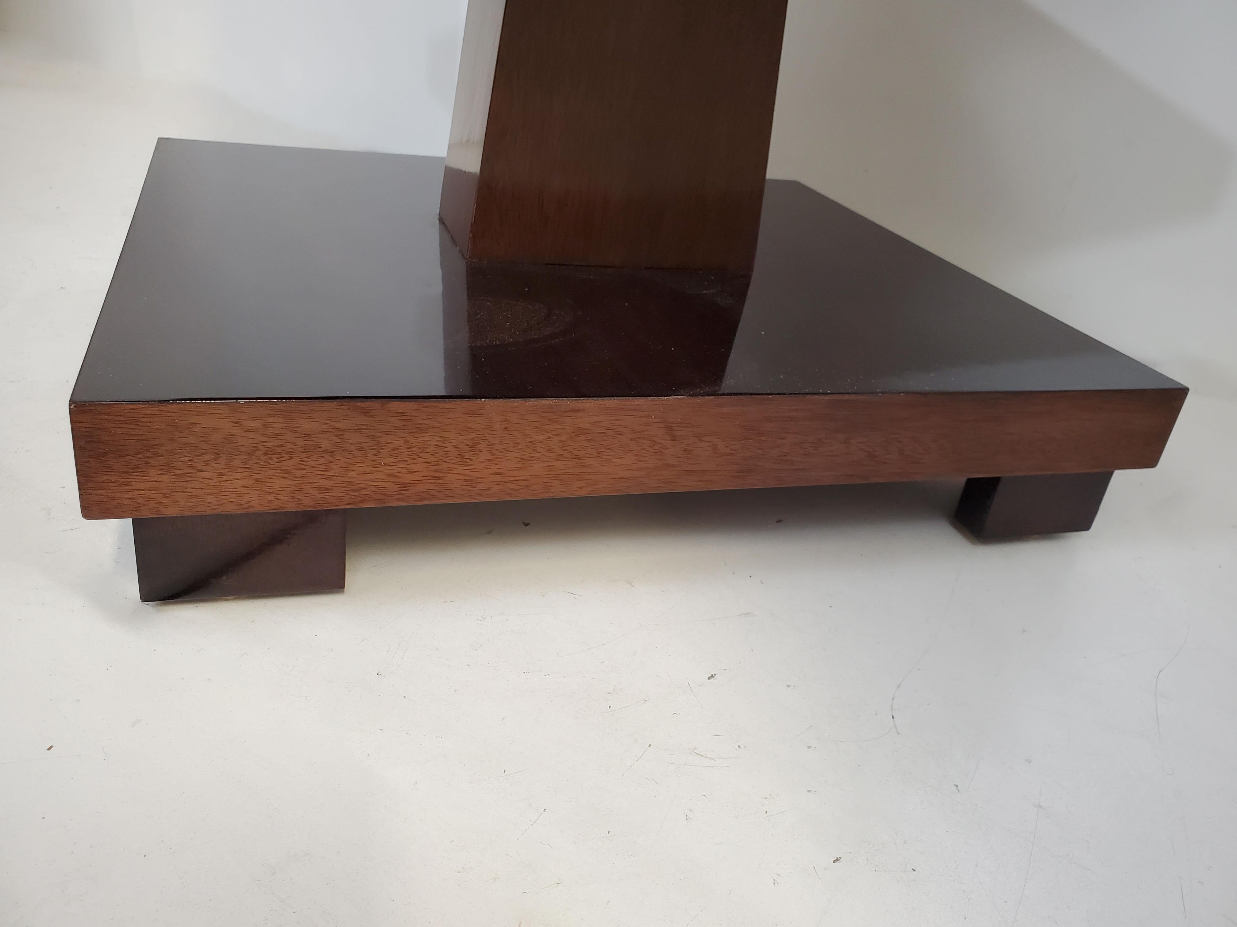 Stunning Minimalist Three Tiered Rectangular End / Side Table For Sale 8