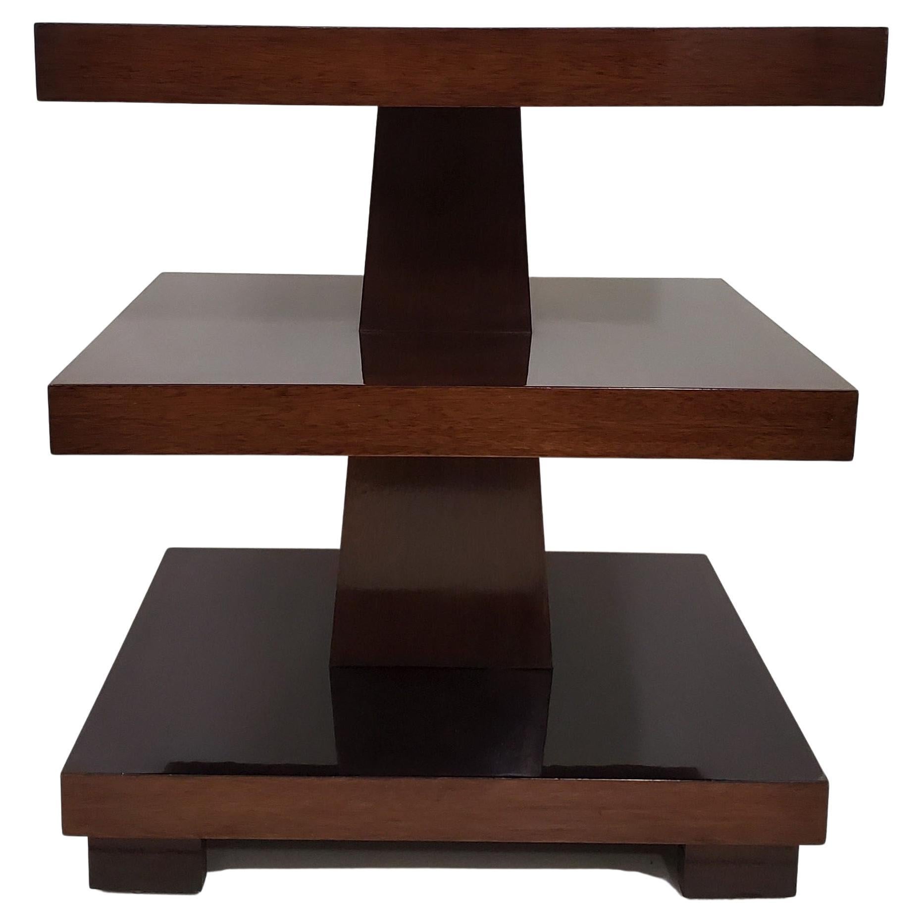 Stunning Minimalist Three Tiered Rectangular End / Side Table