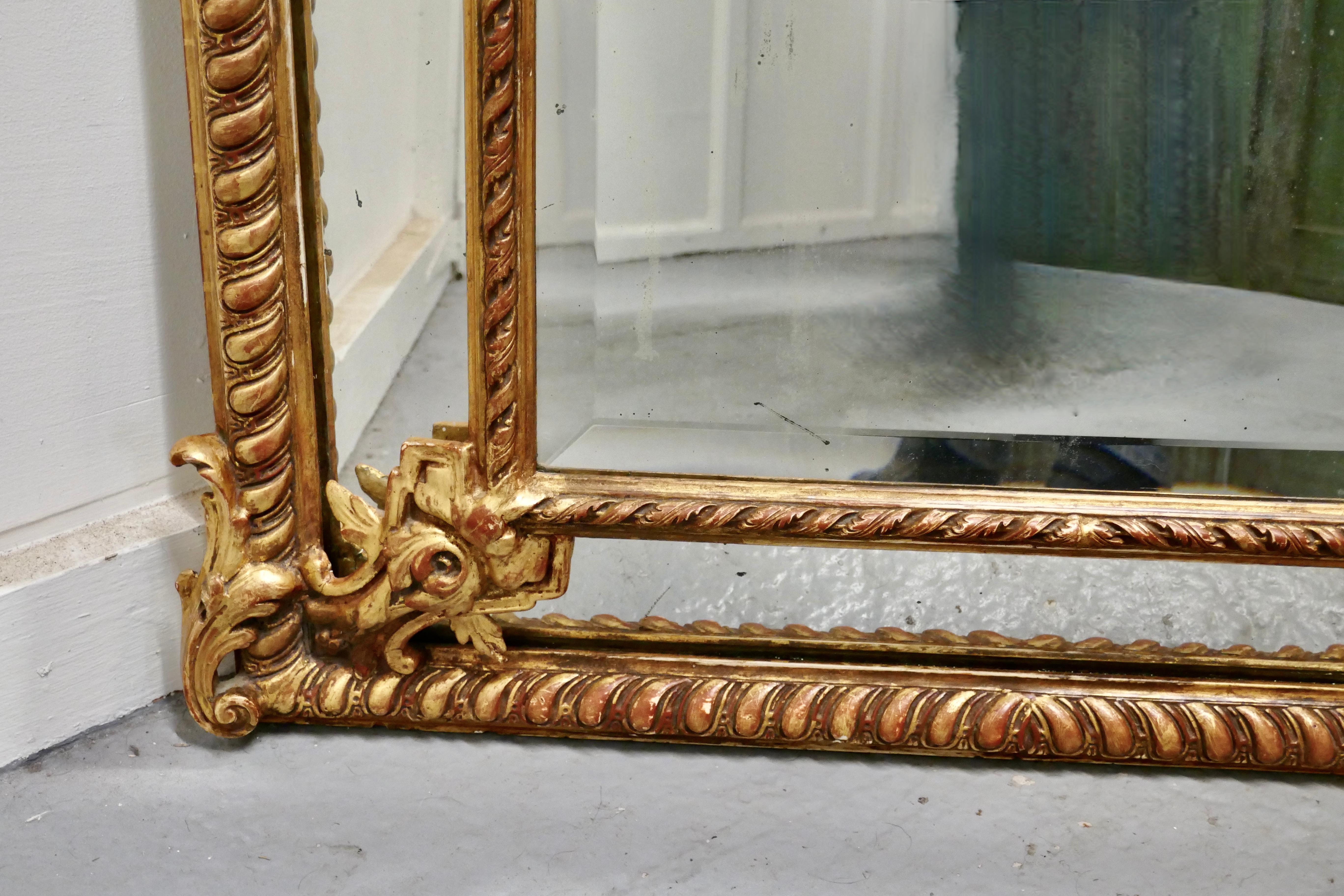 Stunning Napoleon III French Cushion Mirror 1