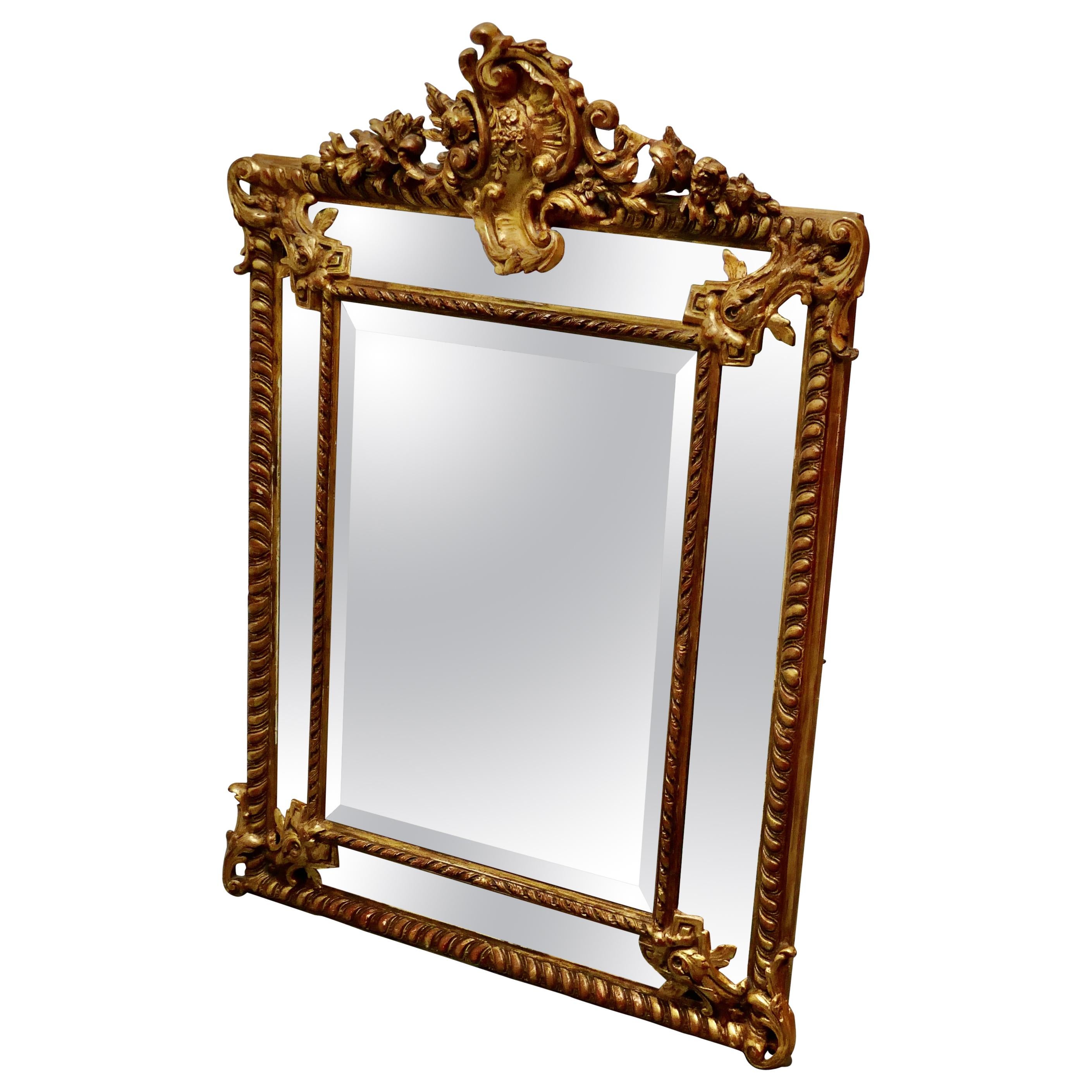 Stunning Napoleon III French Cushion Mirror
