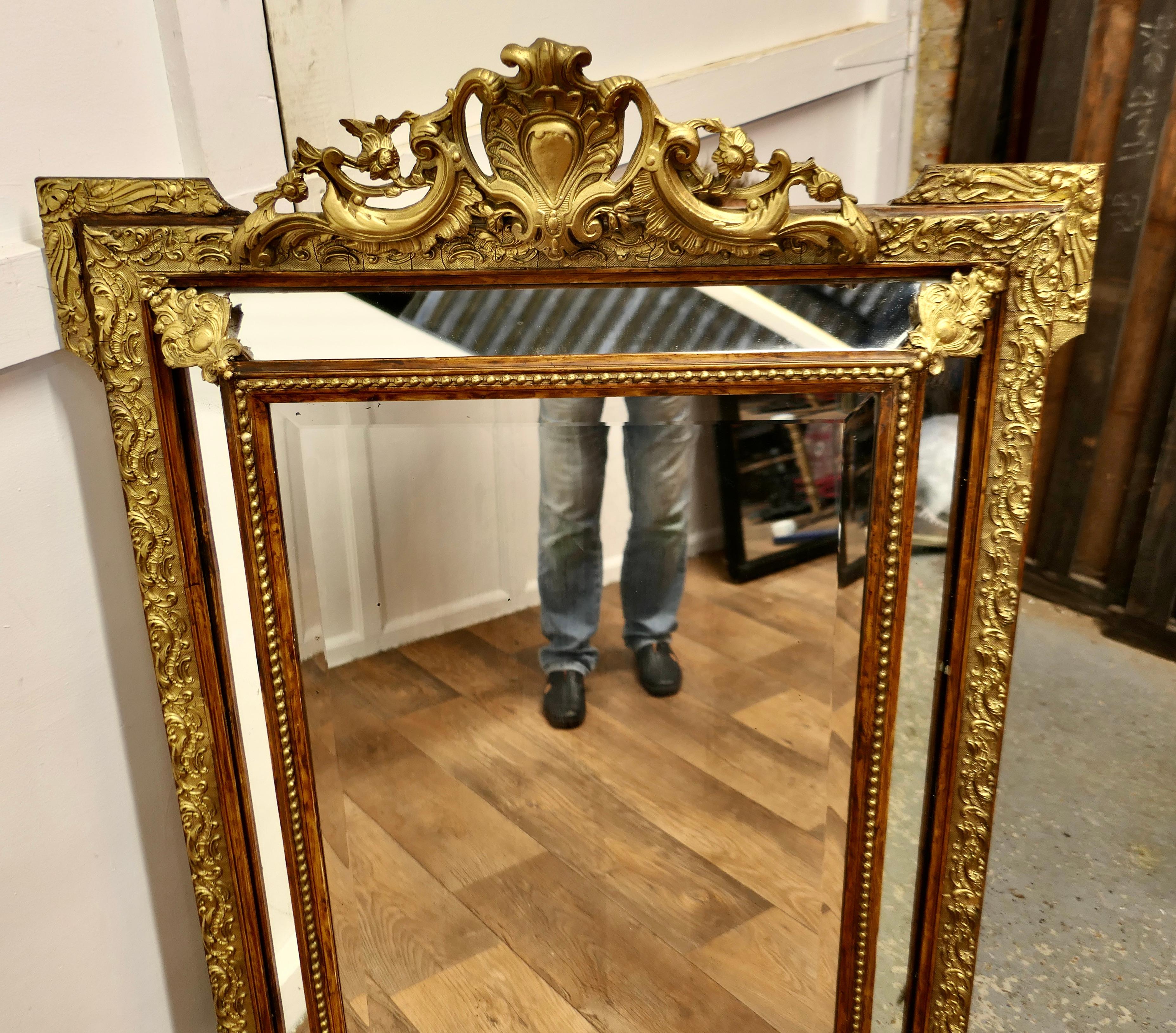 19th Century A Stunning Napoleon III French Cushion Mirror  This is an exquisite piece a fine For Sale