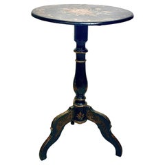Antique Napoleon III period Ebonized Guéridon Table