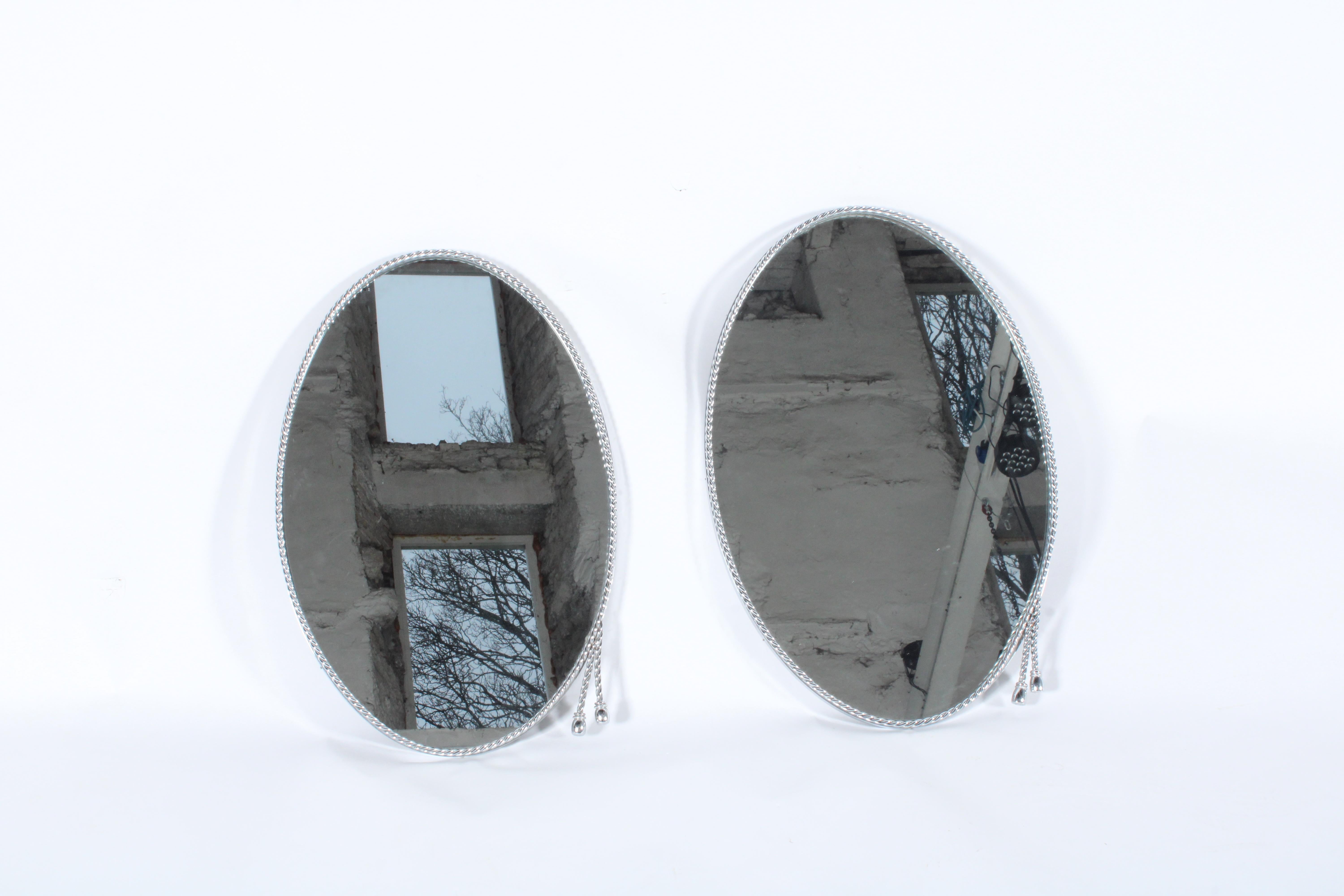 A stunning near pair of vintage French mirrors For Sale 3
