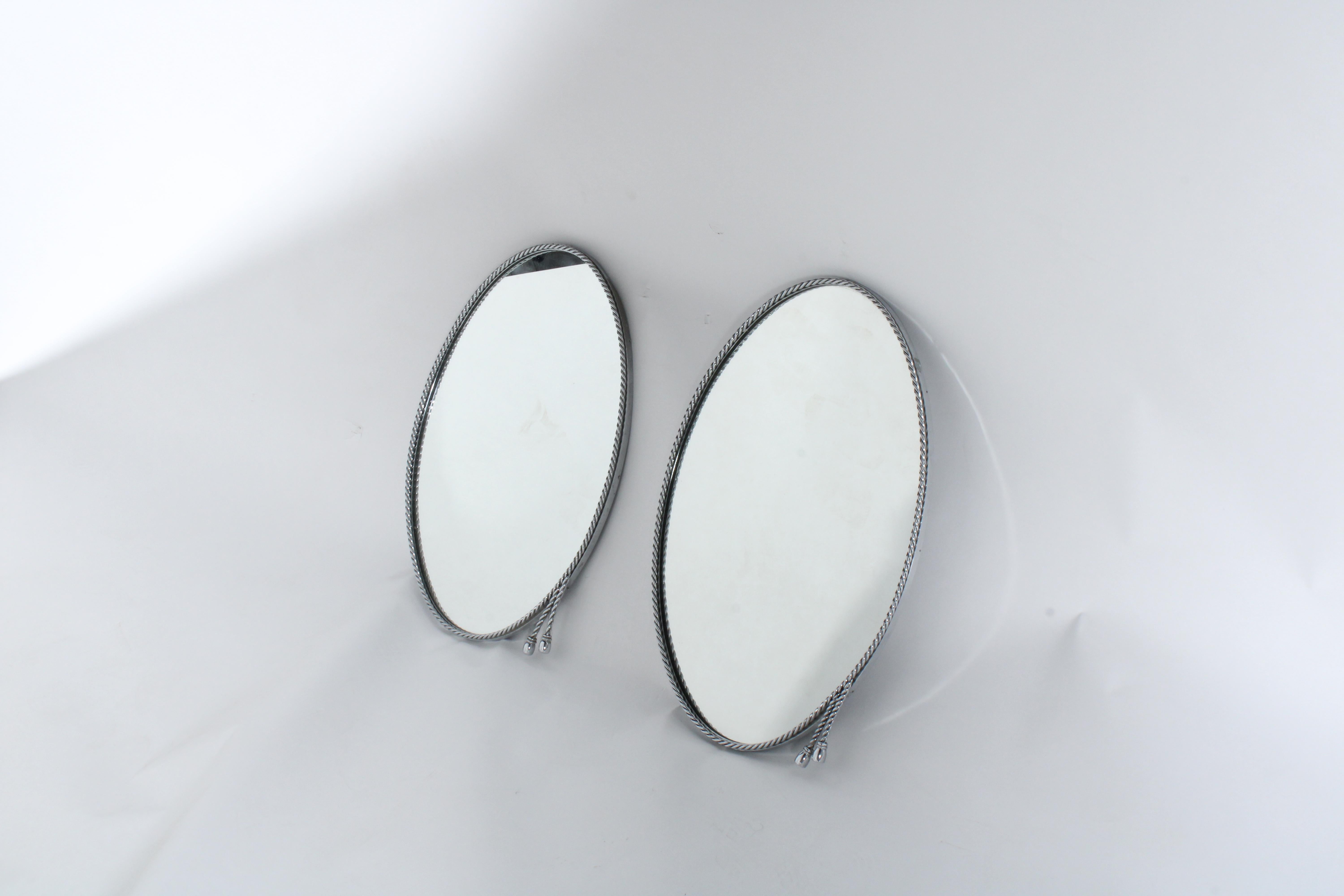 A stunning near pair of vintage French mirrors For Sale 7