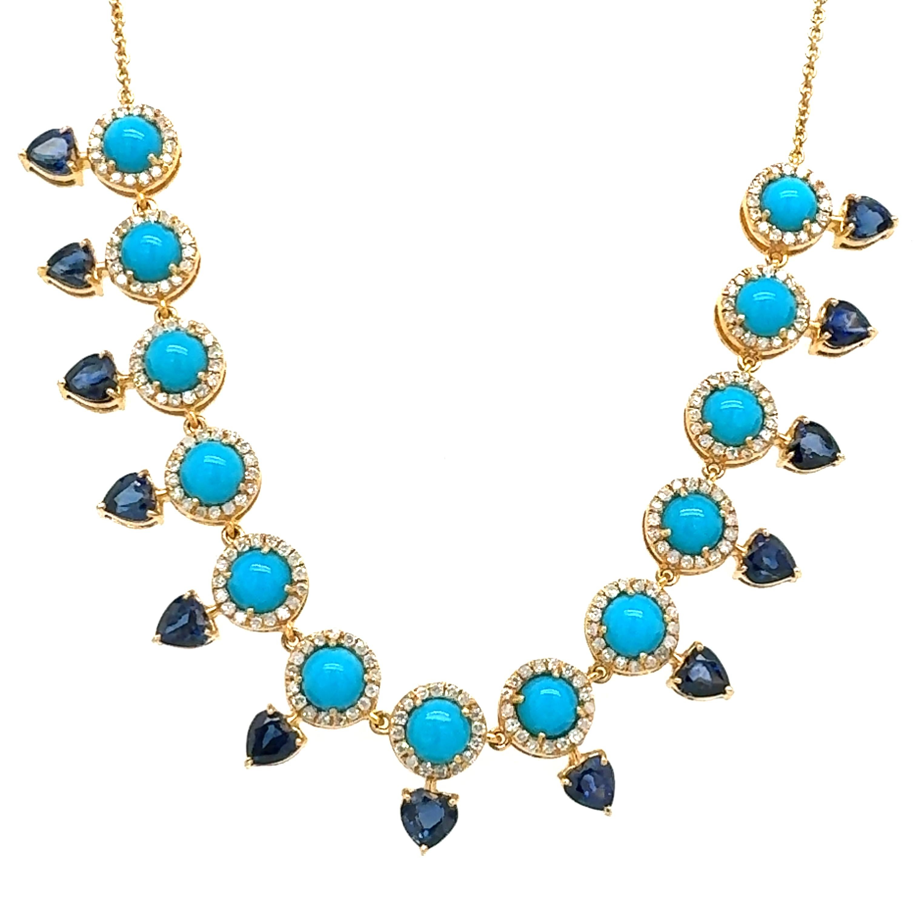 Donna Una splendida collana di zaffiri naturali Nature e diamanti in vendita