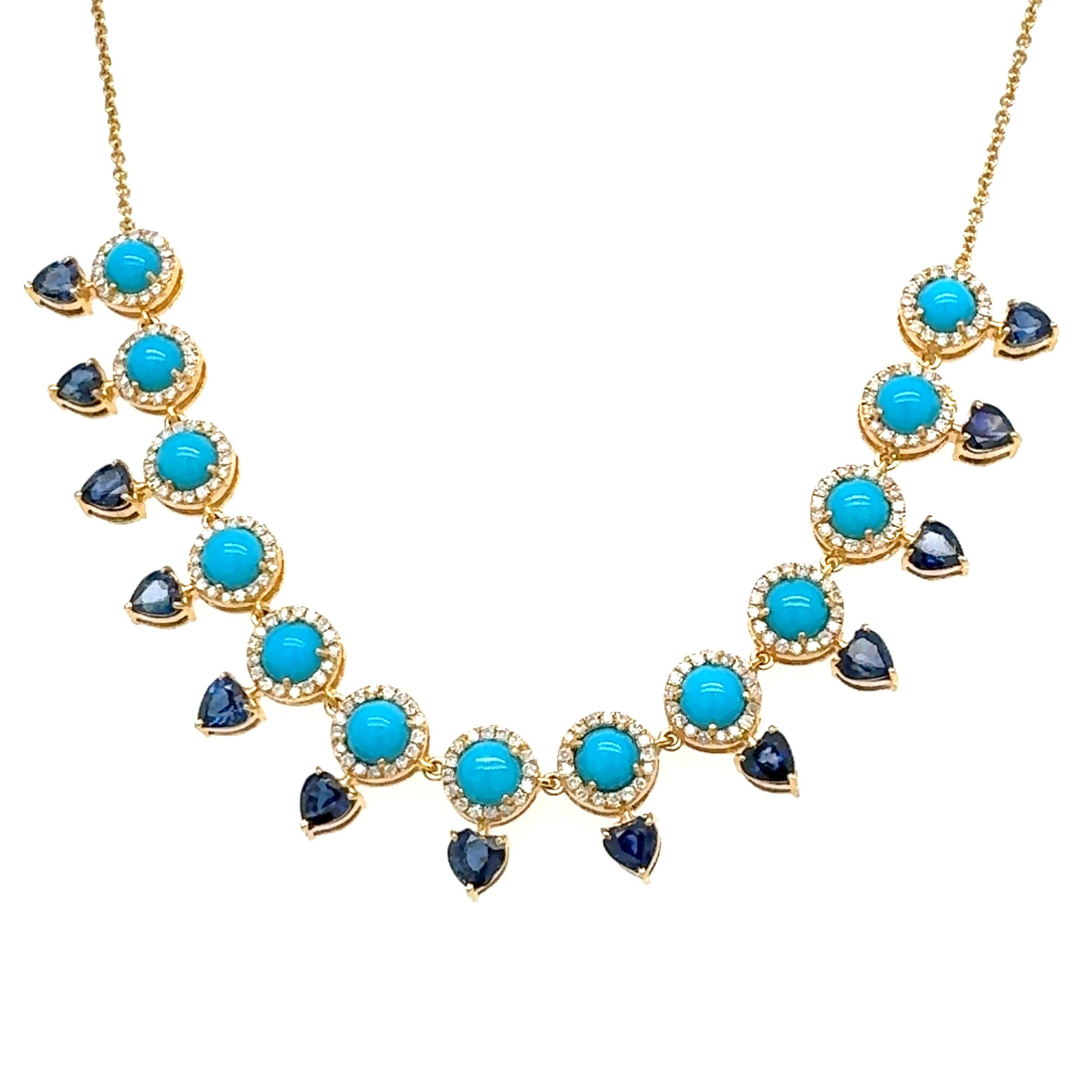 Una splendida collana di zaffiri naturali Nature e diamanti in vendita 3