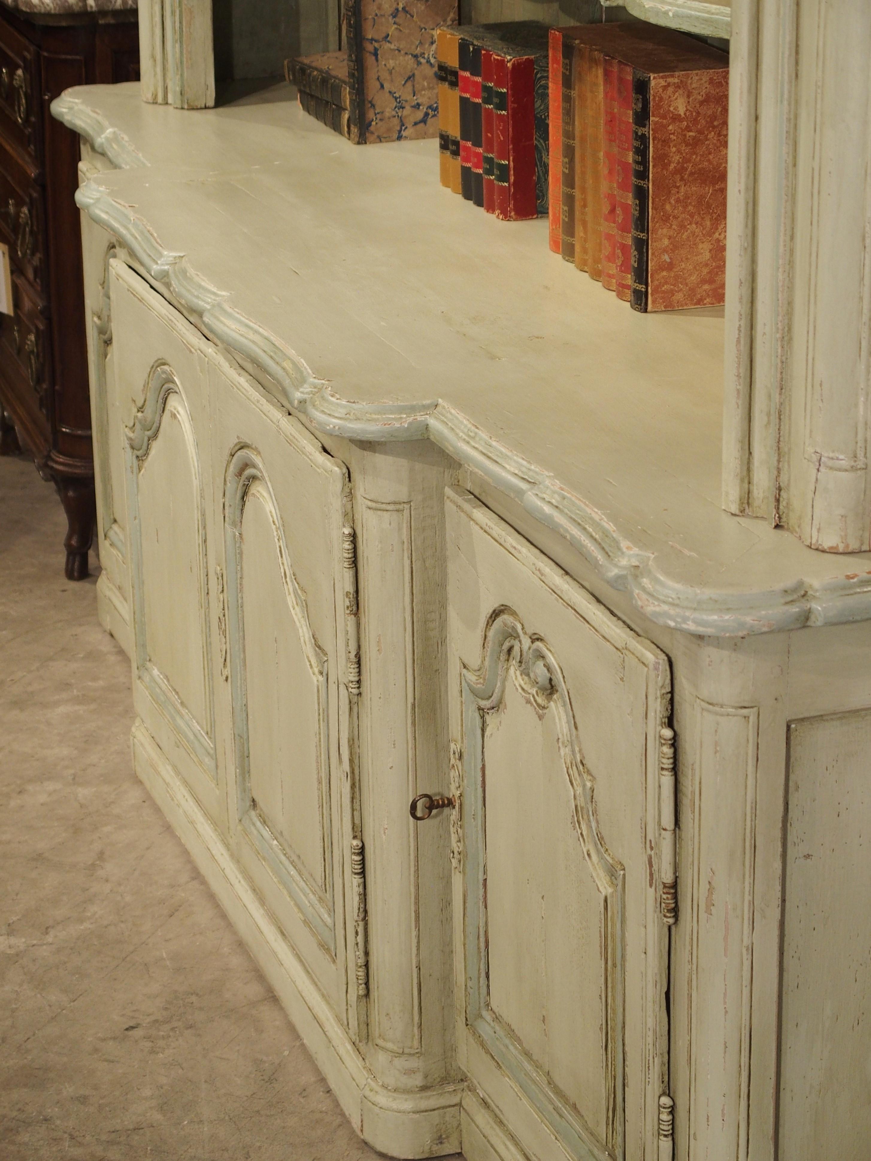 Stunning Painted Bibliotheque Enfilade from a Chateau Near Lauragais, France 3
