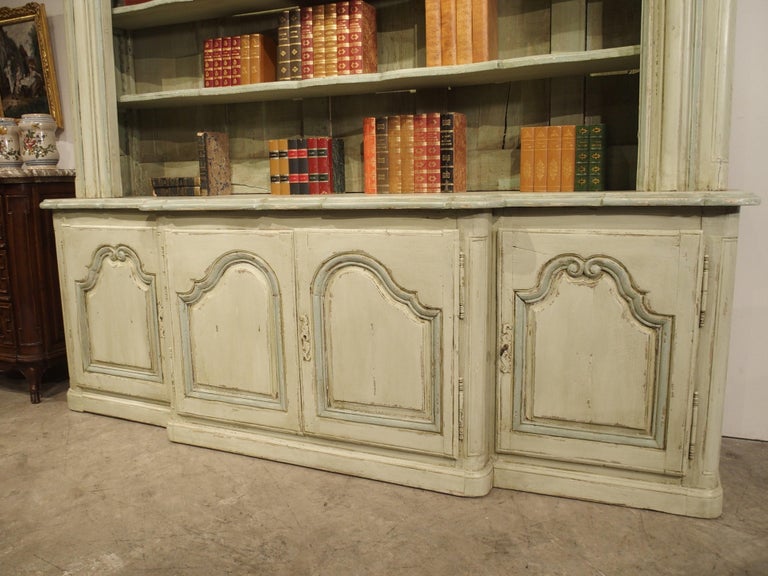 Stunning Painted Bibliotheque Enfilade from a Chateau Near Lauragais,  France For Sale at 1stDibs