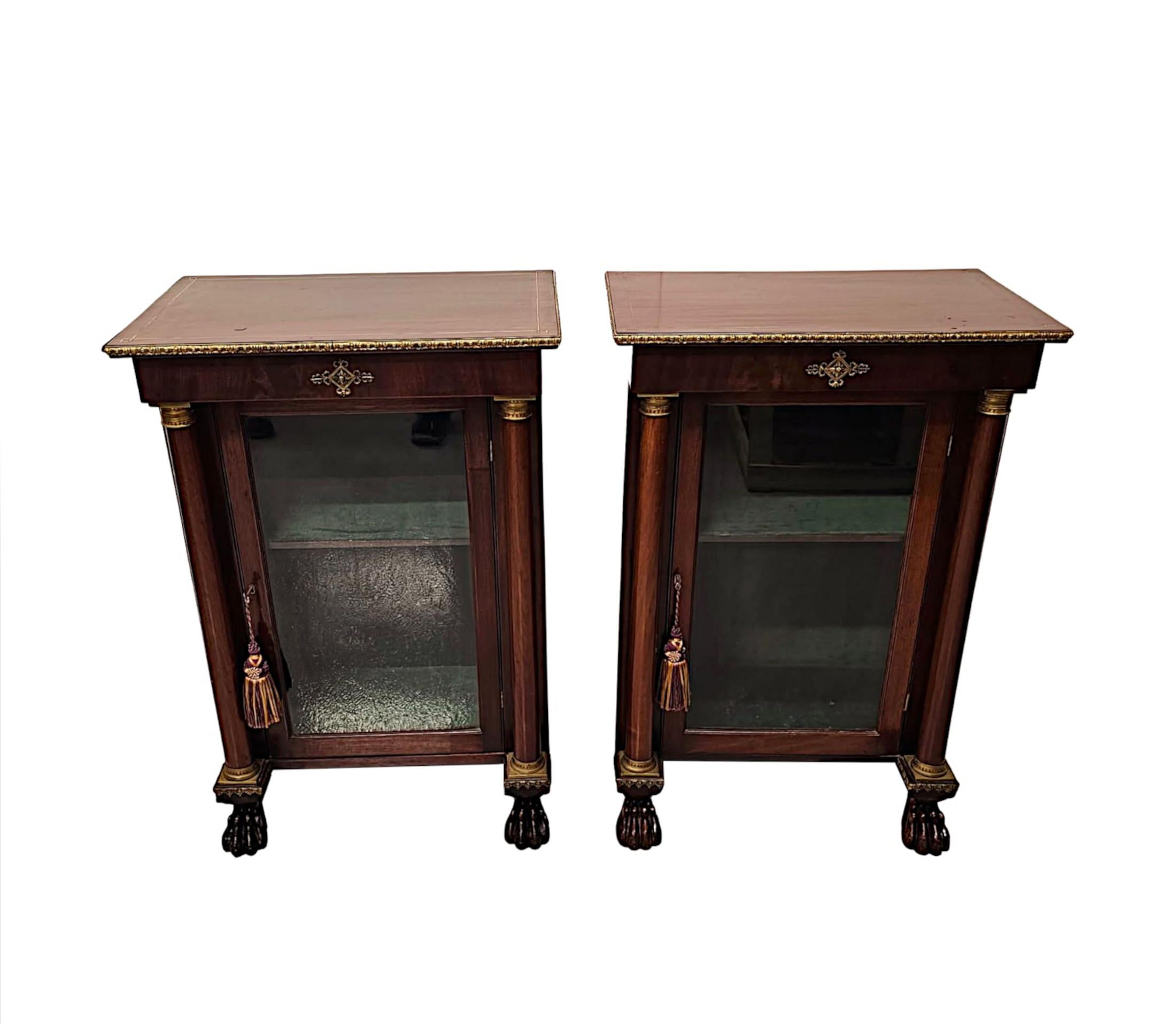 A Stunning Pair of 19th Century Pier or Side Cabinets In Good Condition For Sale In Dublin, IE
