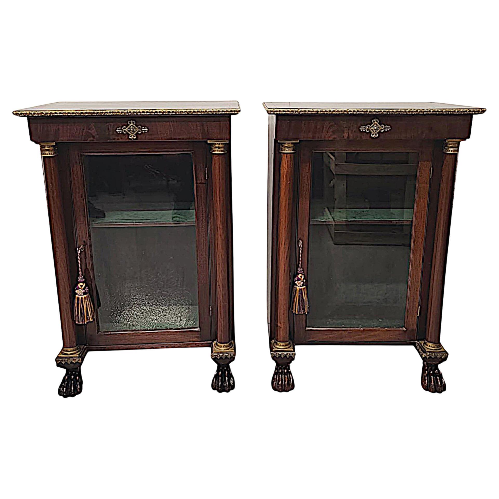 A Stunning Pair of 19th Century Pier or Side Cabinets For Sale