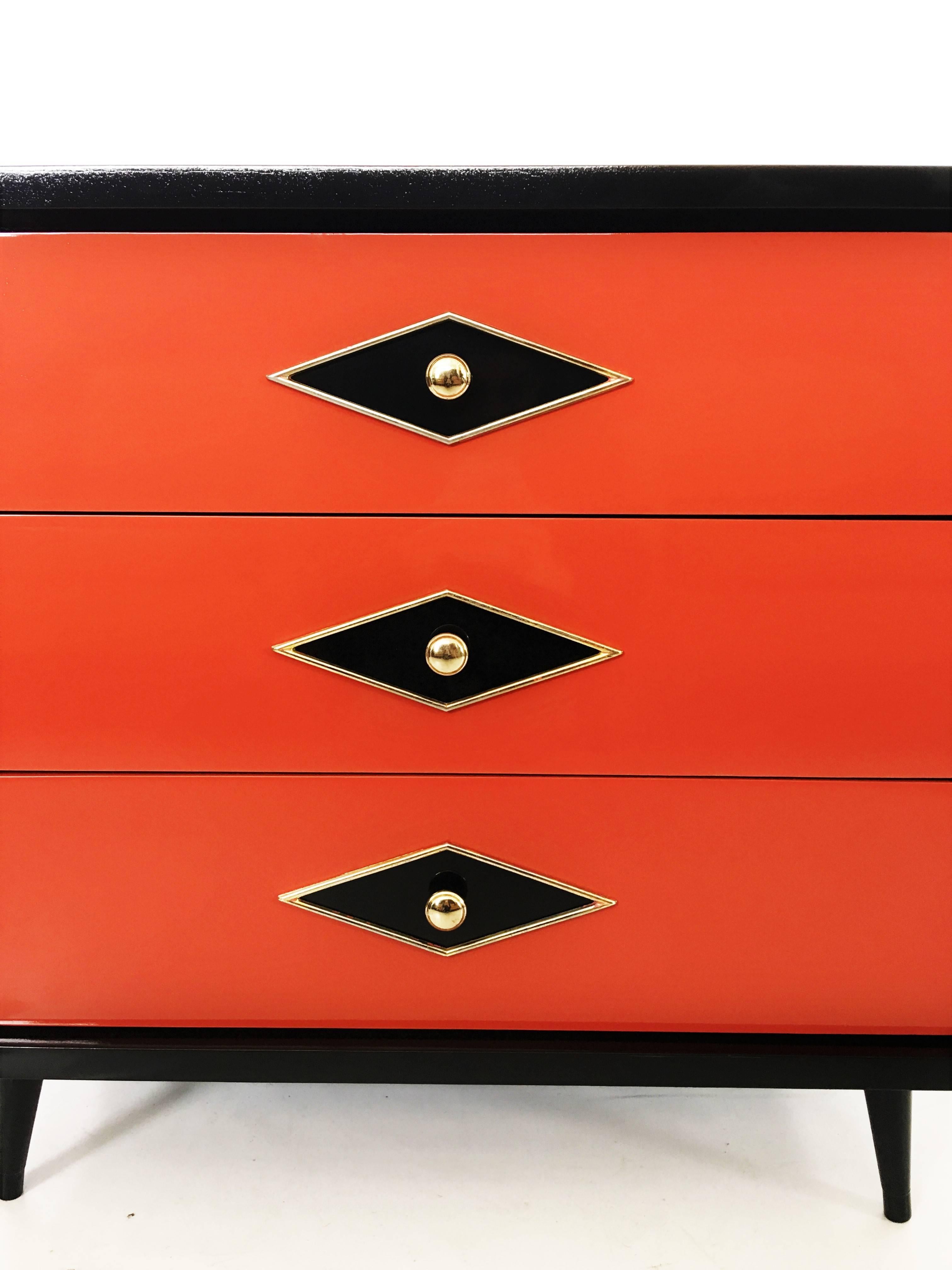 20th Century Stunning Pair of Neoclassical Lacquered Chests or Commodes For Sale