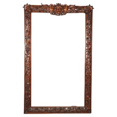 A stunning relief carved mahogany frame, C 1890.