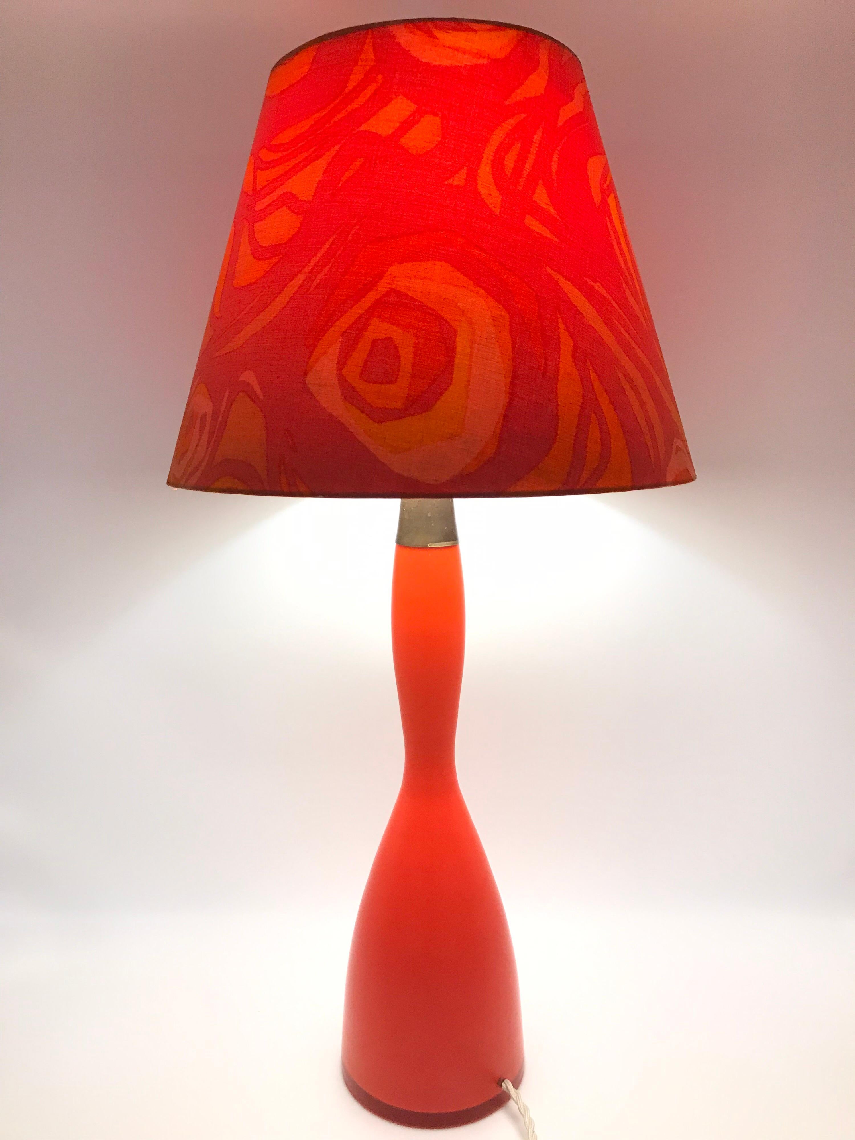 Stunning Retro Vintage Table Lamp from the 1960s Made by Kastrup Glass Denmark 7