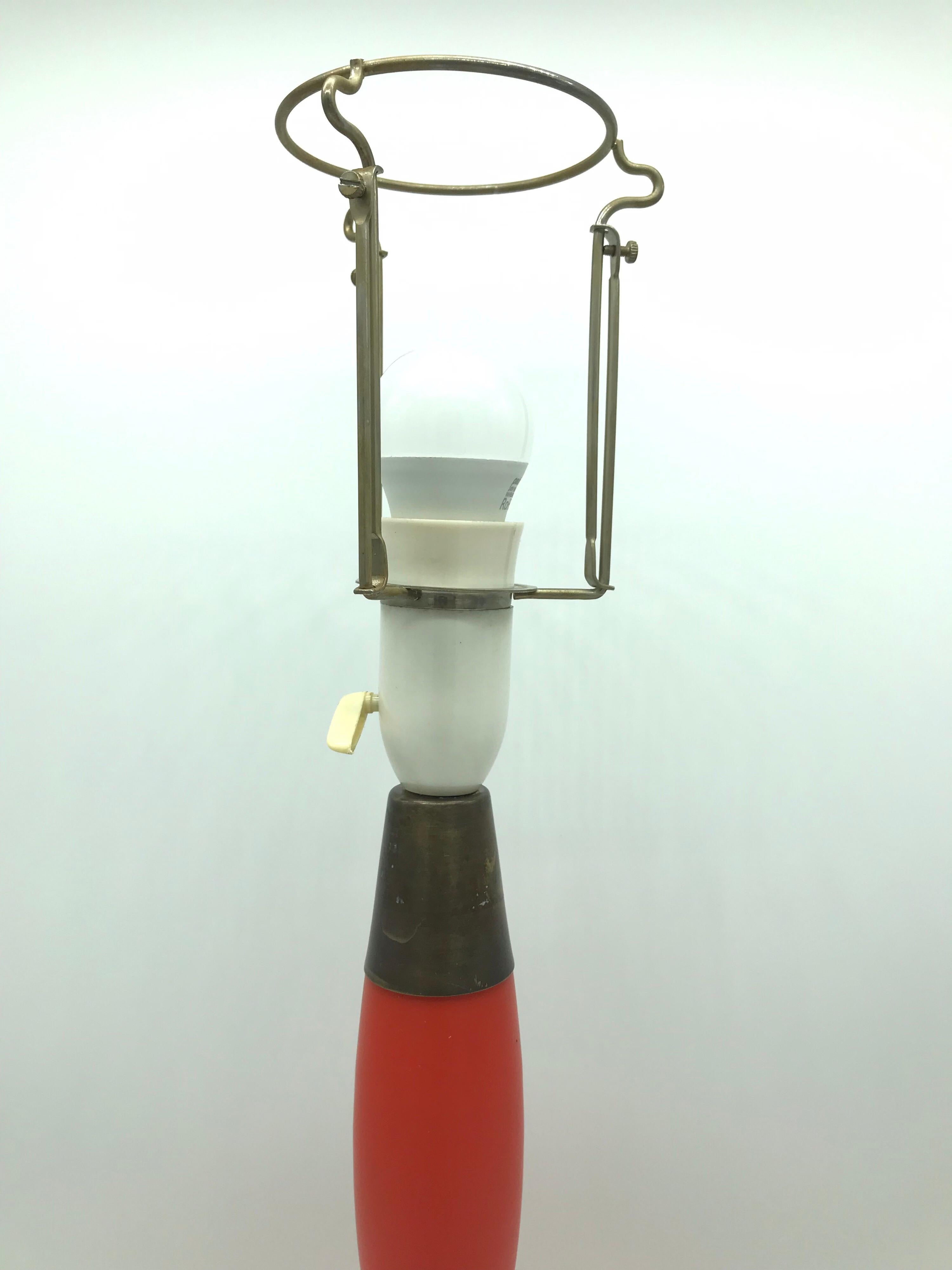Stunning Retro Vintage Table Lamp from the 1960s Made by Kastrup Glass Denmark 1