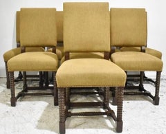A Stunning set of 8  Of French bobbin style dinning chairs.
