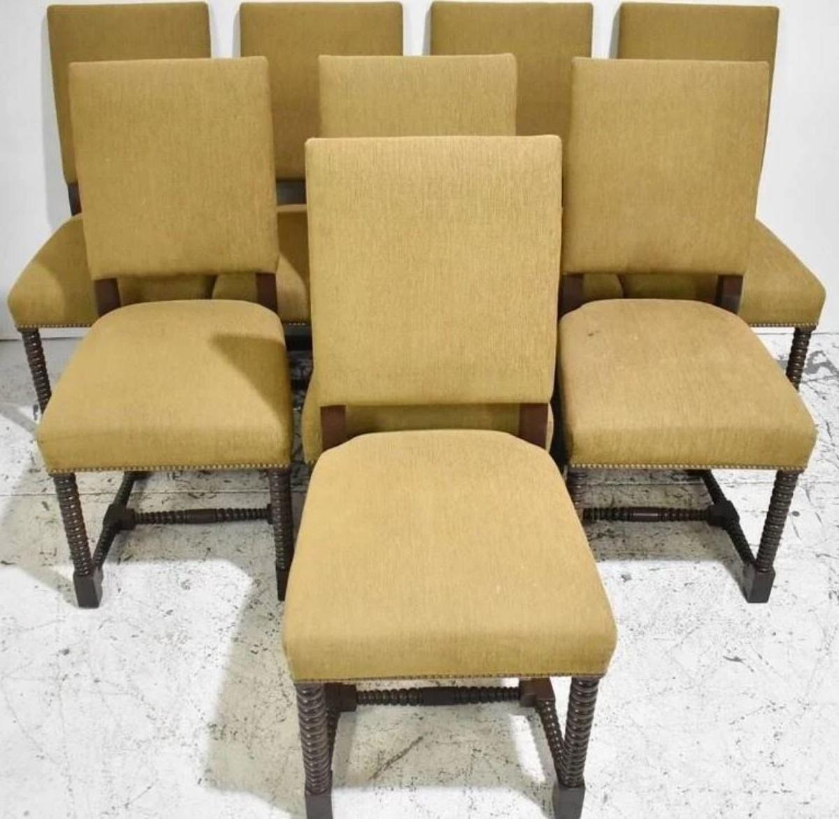 A Stunning set of 8  Of French bobbin style dinning chairs.  In Excellent Condition For Sale In Bronx, NY