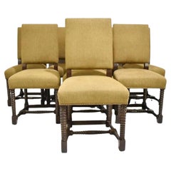 Retro A Stunning set of 8  Of French bobbin style dinning chairs. 