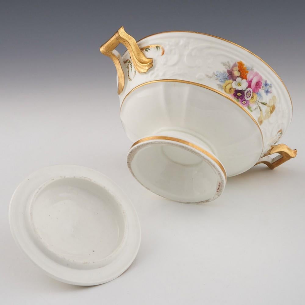 A Stunning Swansea Porcelain Sauce Tureen, Cover and Stand, c1820 For Sale 8