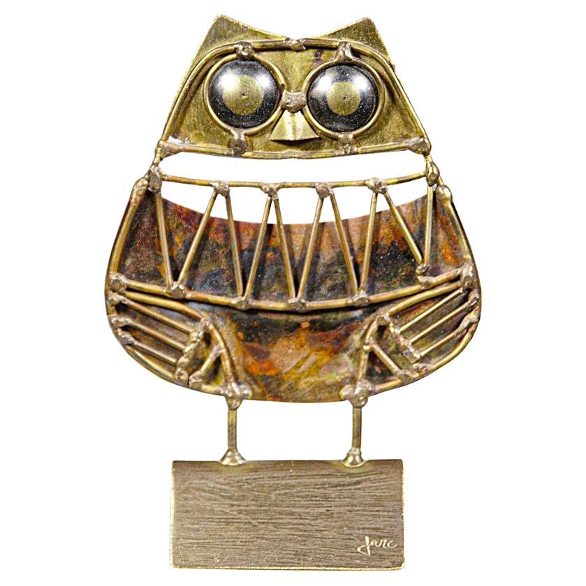 Eine stilisierte Eulenskulptur von JARC Frankreich 1970er Jahre im Angebot