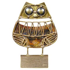 A Stylised Owl Sculpture by JARC France 1970's