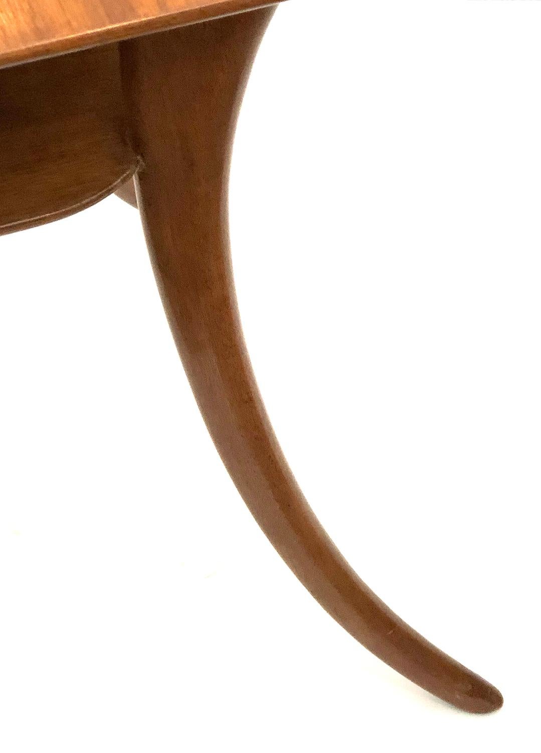 Mid-20th Century Robsjohn-Gibbings for Widdicomb rectangular walnut Klismos sabre-leg Side Table