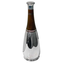 Stylish Art Deco Bottle Shape Cocktail Shaker by Kingsway Silver Plate