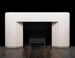 A stylish ‘Art Deco’ inspired limestone fireplace mantel by 'Ryan and Smith'