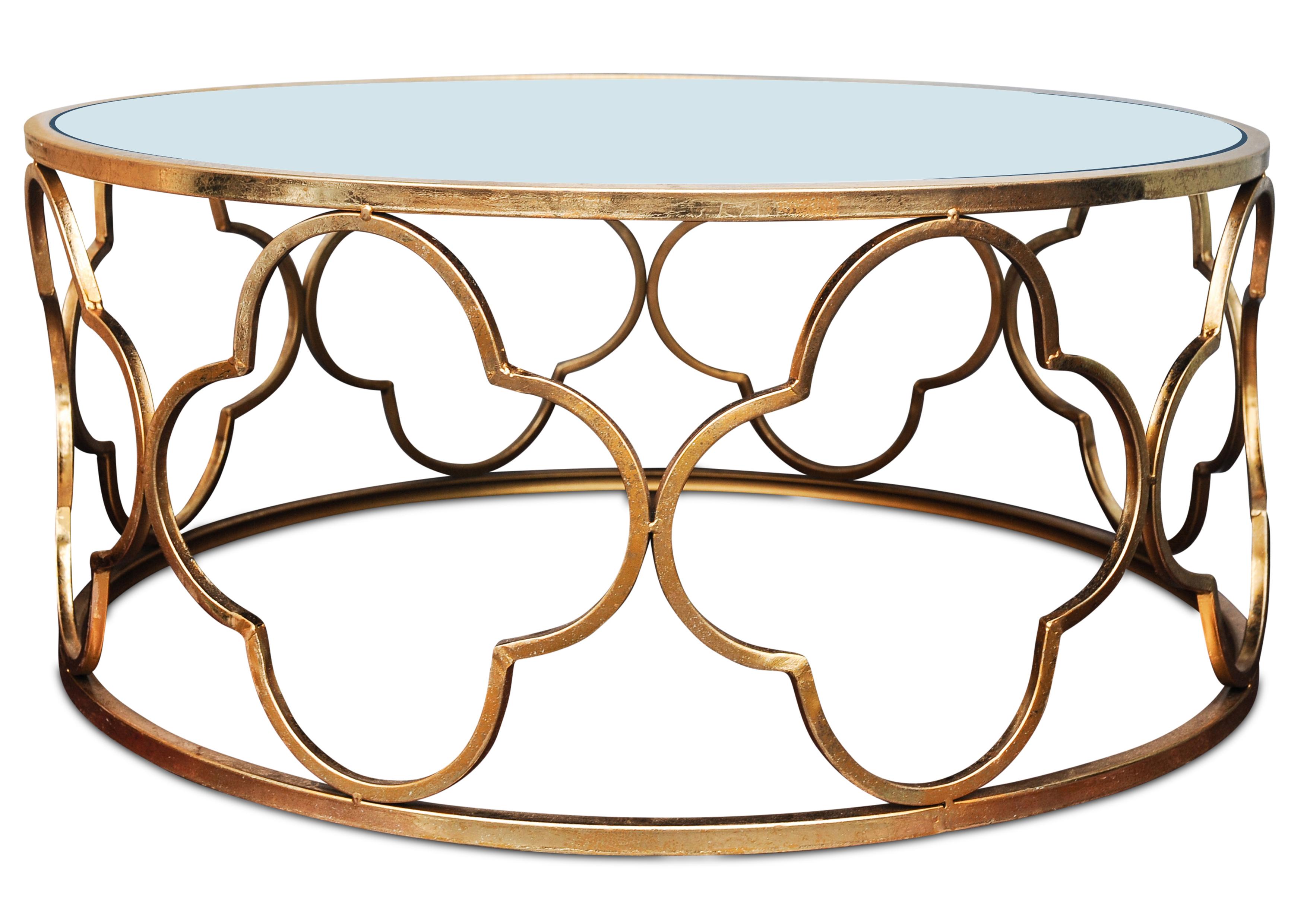 A Stylish Hollywood Regency Alhambra Design Mirror Circular Cocktail Table For Sale 2