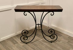 Stylish Iron and Elm Console Table