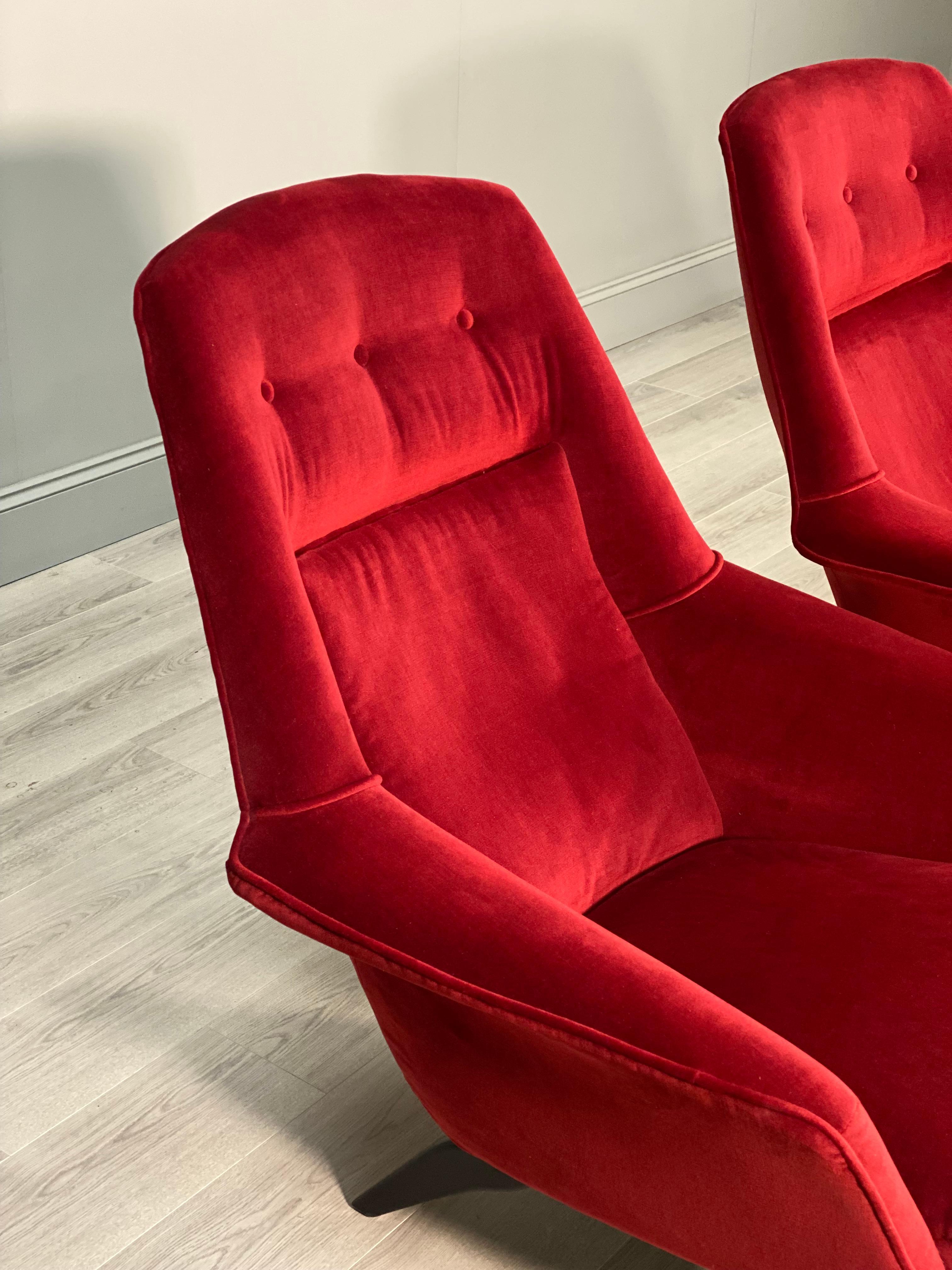 Hand-Crafted A Stylish Pair Of 1960’s Armchair’s For Sale
