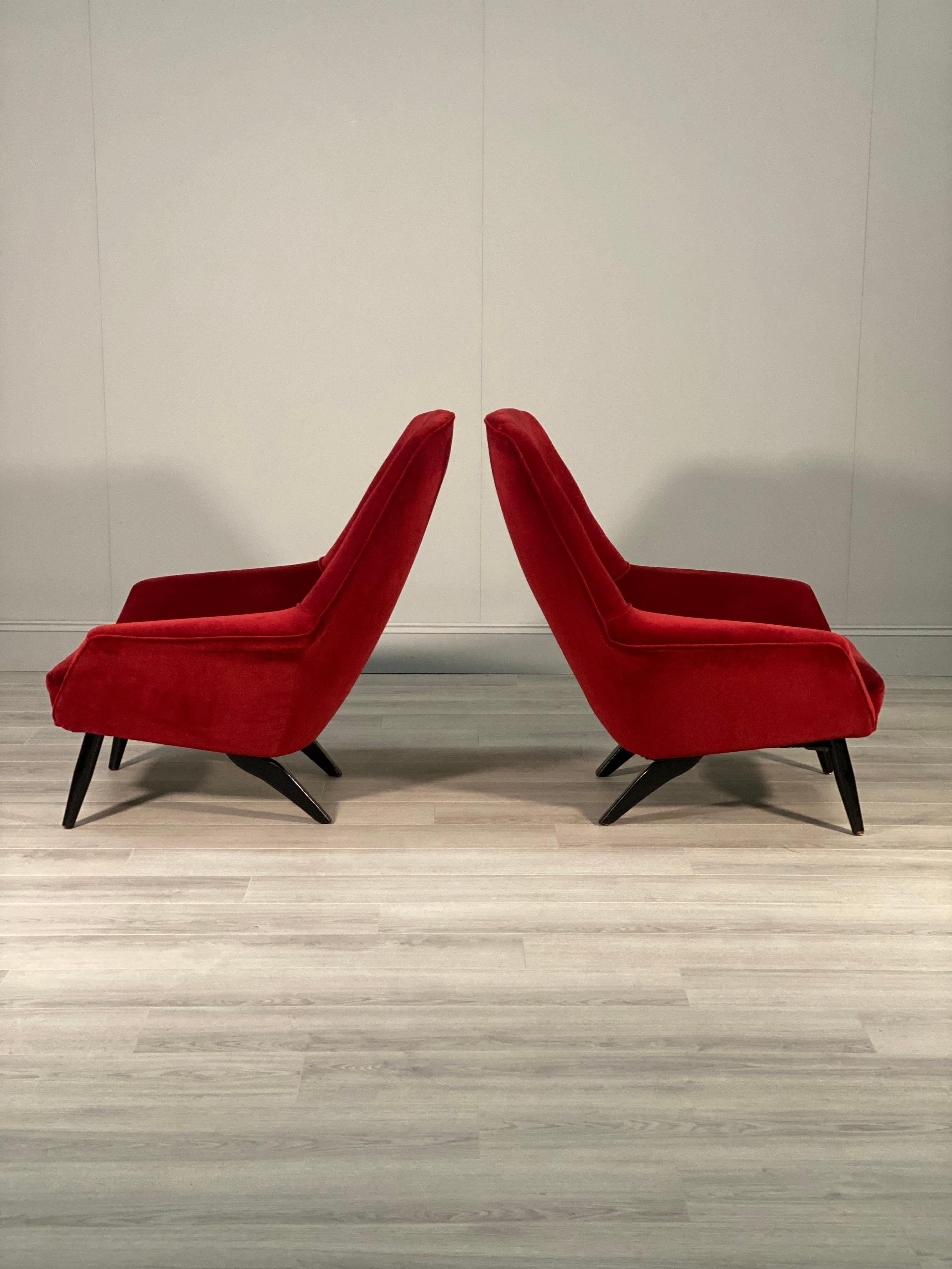 A Stylish Pair Of 1960’s Armchair’s For Sale 1