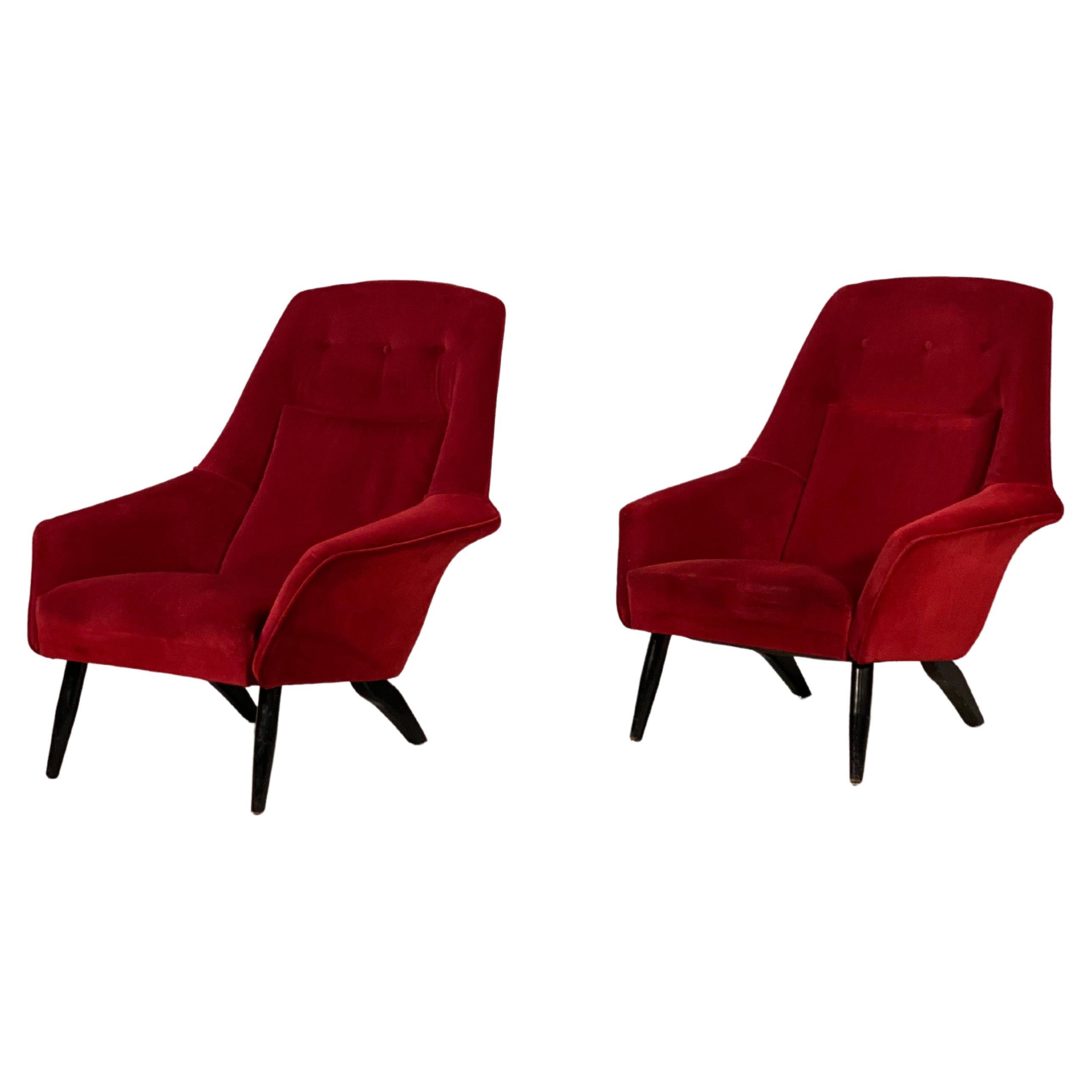 A Stylish Pair Of 1960’s Armchair’s For Sale