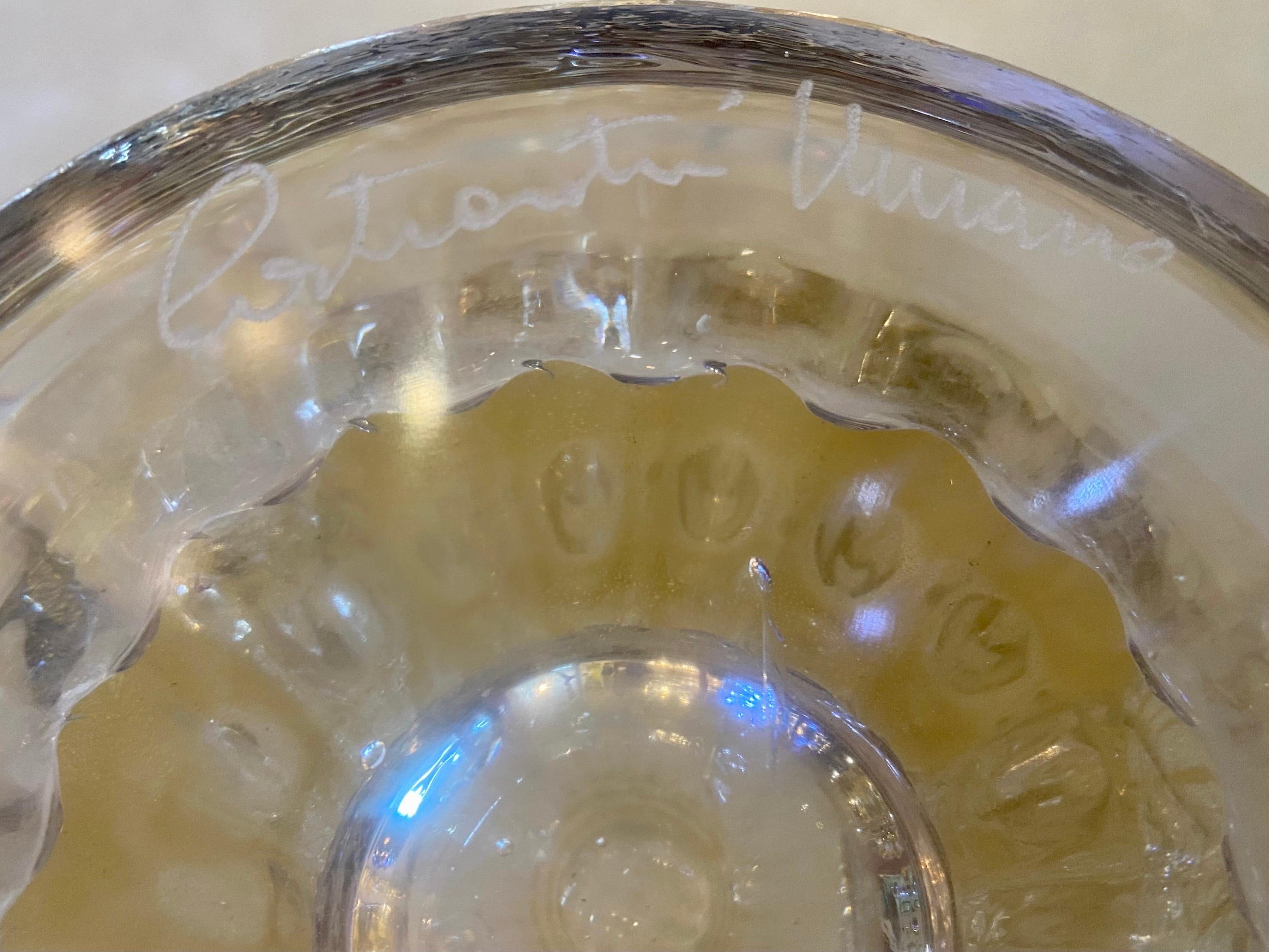 Mid-Century Modern A Sublime Pair of Murano Blown Glass  Vases with Gold Fleck Inclusions For Sale