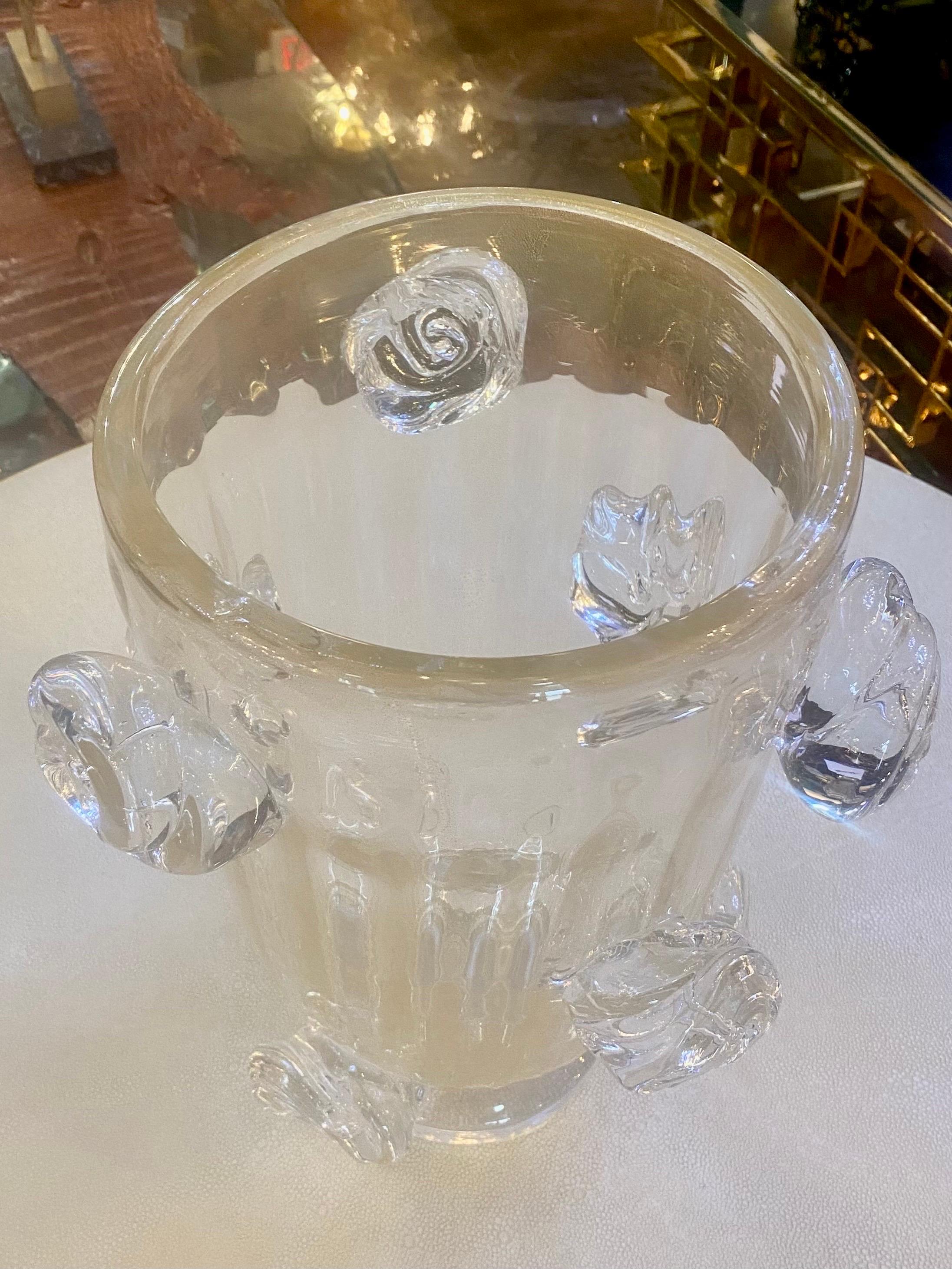 A Sublime Pair of Murano Blown Glass  Vases with Gold Fleck Inclusions For Sale 3