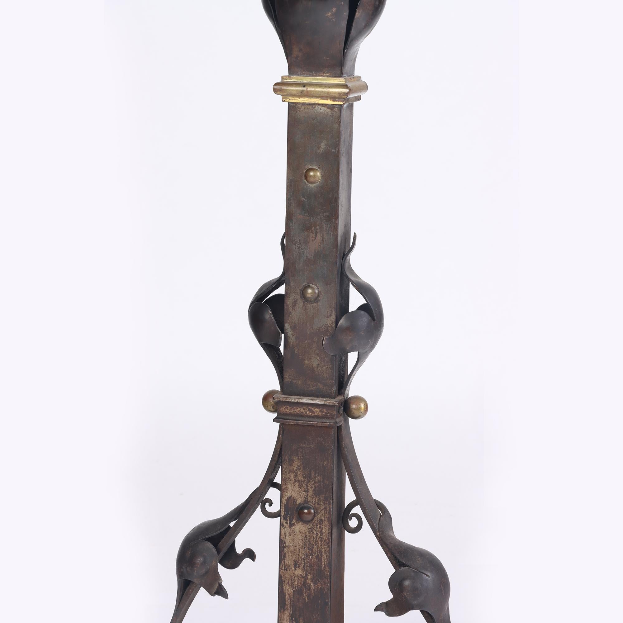 Substantial and Monumental Pair of Nineteenth Century French Wrought Iron and For Sale 2